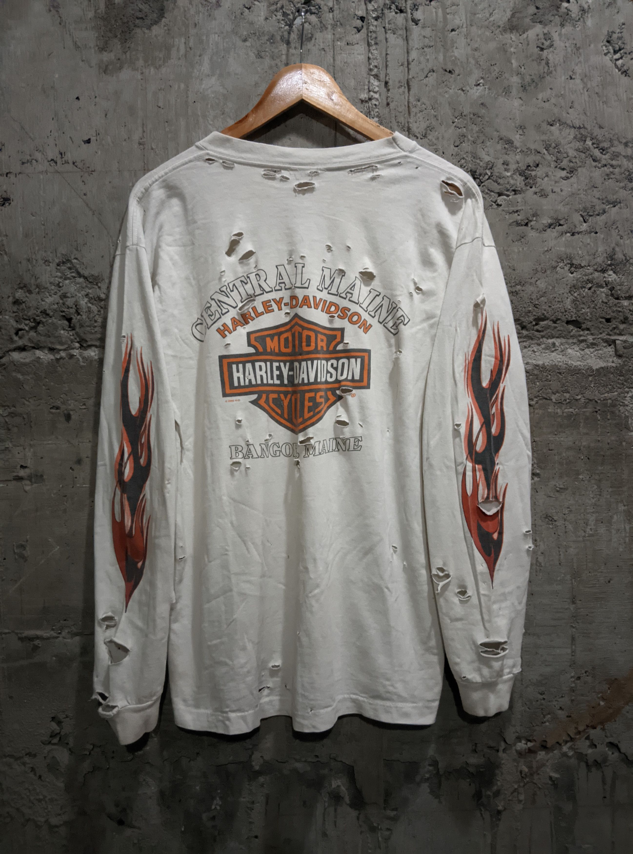 Harley Davidson Vintage thrashed Harley Davidson flames distressed WCC ERD Size US L / EU 52-54 / 3 - 1 Thumbnail