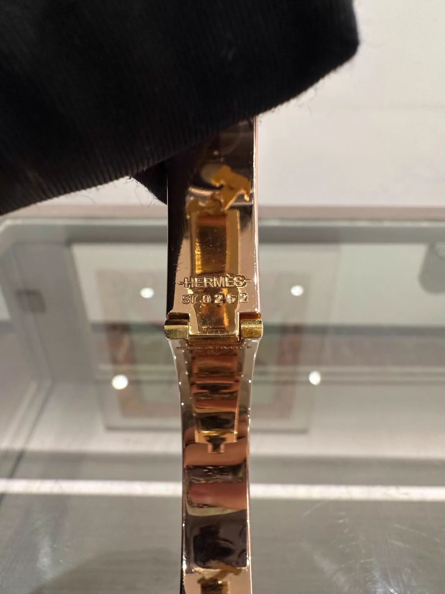Hermes Hermes Clic H Light Beige Enamel H Gold Bangle PM Size ONE SIZE - 7 Thumbnail