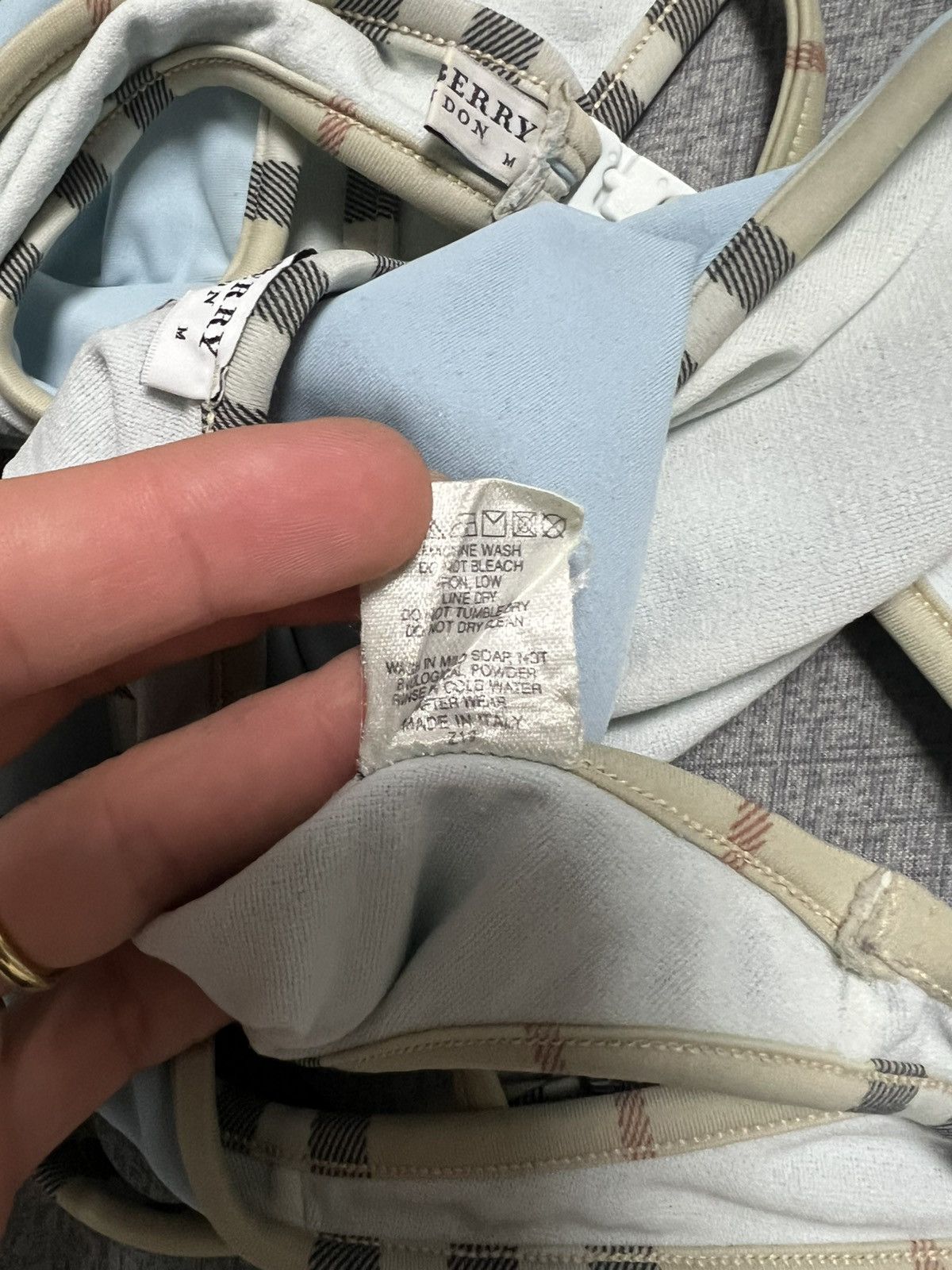 Burberry Bikini two pieces m blue nova check Size 29" - 4 Thumbnail
