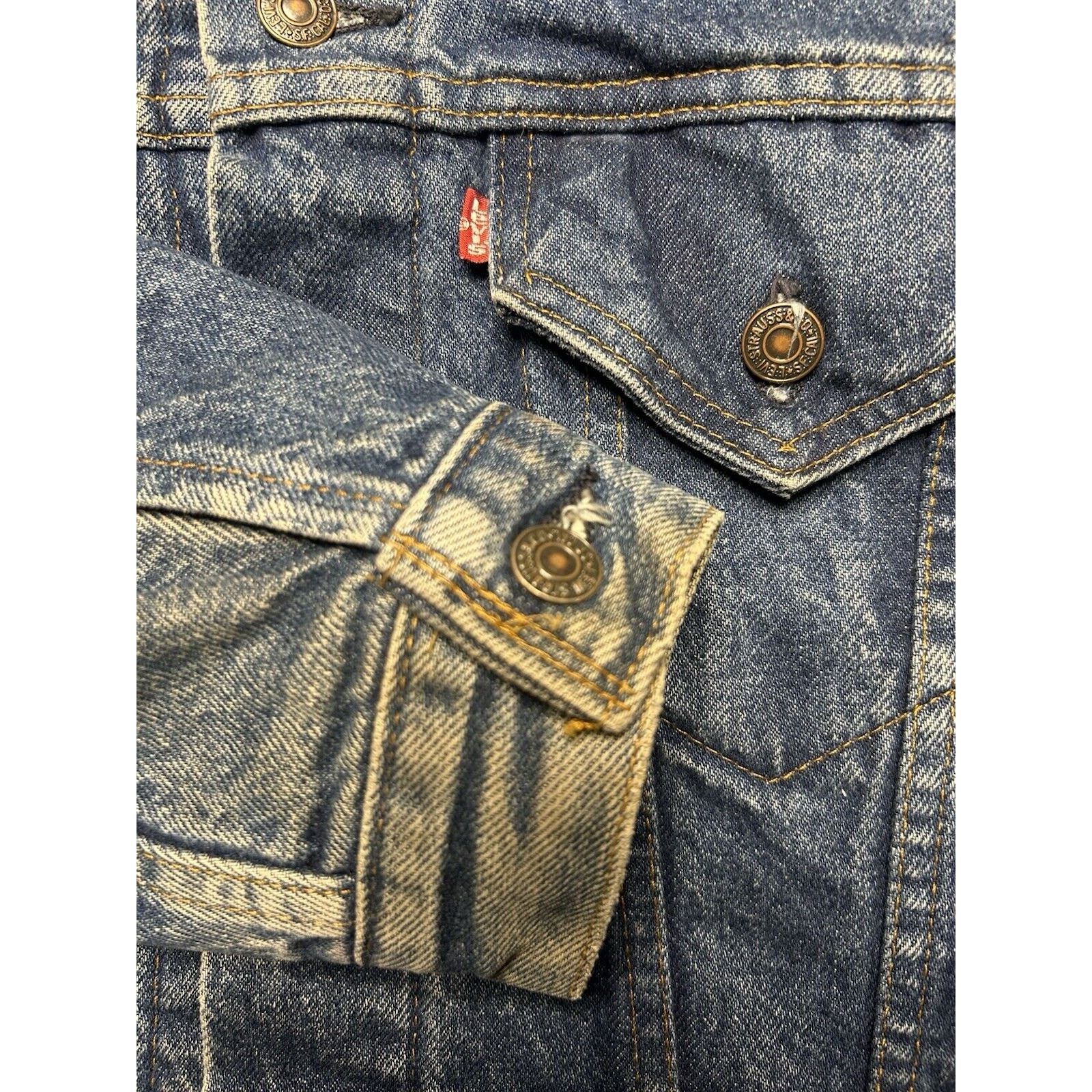 Levi's VTG 80s Levi's Flannel Lined Denim Trucker Jacket 70411-0816 Size US M / EU 48-50 / 2 - 5 Thumbnail