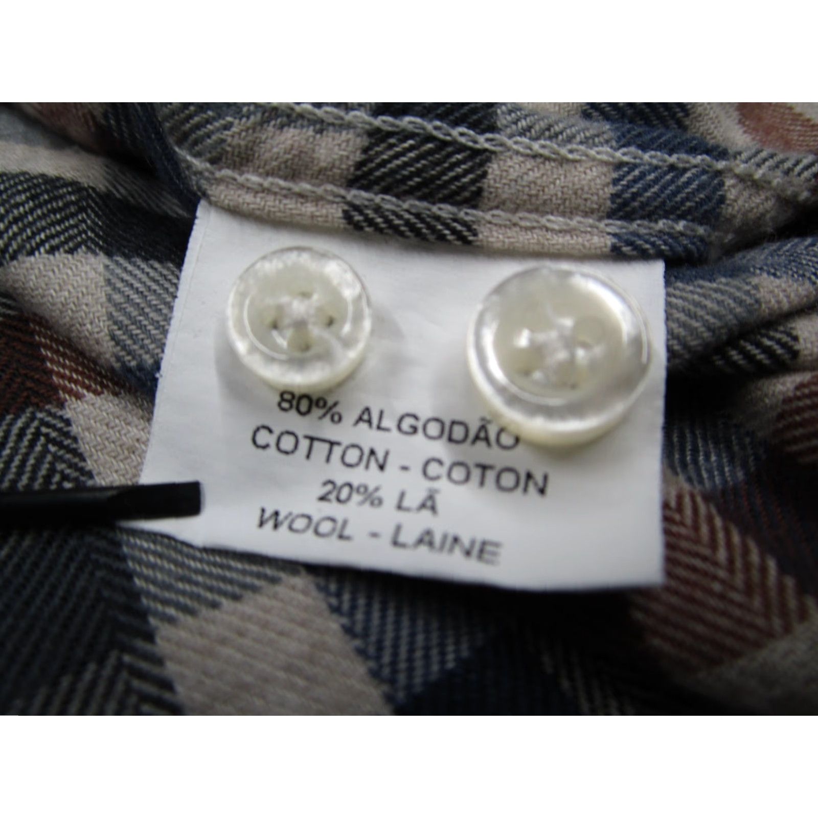 CO Carroll Co Beverly Hills Shirt Mens Medium Beige Button Up Wool Blend Work Hike Size US M / EU 48-50 / 2 - 4 Thumbnail