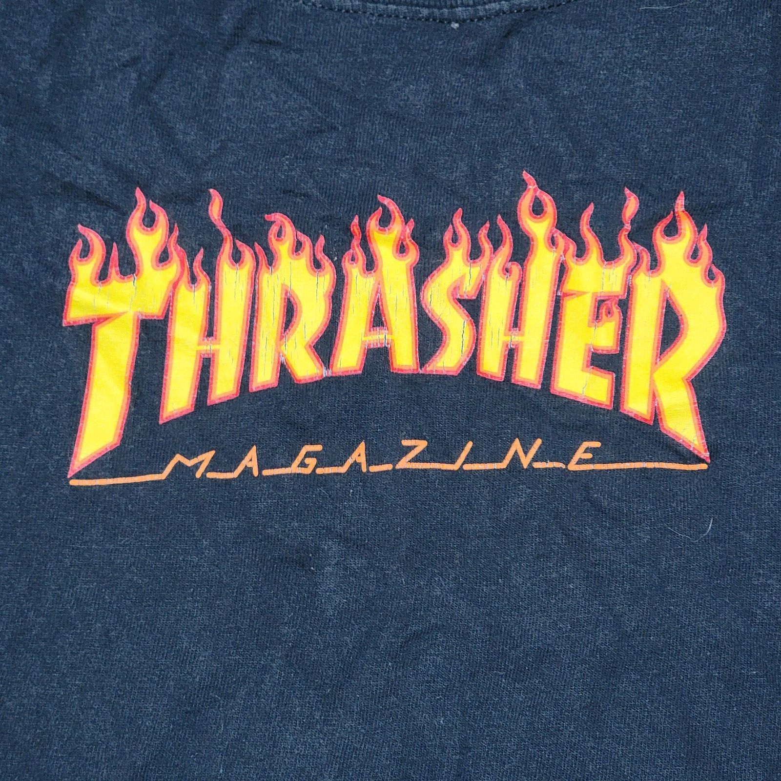 Thrasher Thrasher Magazine Black Crop Tee Flame Logo - Size XS Size XS / US 0-2 / IT 36-38 - 2 Thumbnail