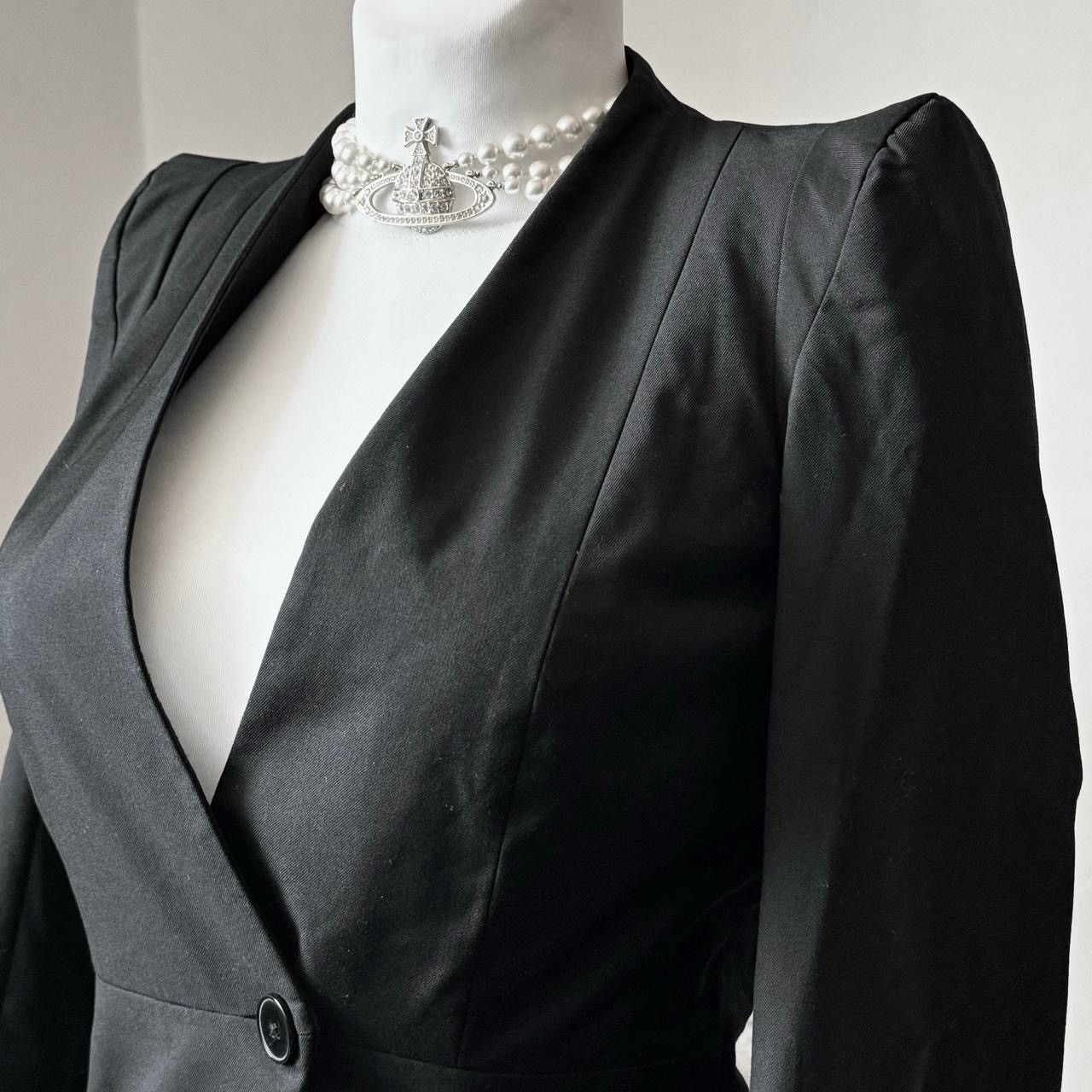 Vintage Power shoulders Avant - Garde vintage jacket Size S / US 4 / IT 40 - 2 Thumbnail