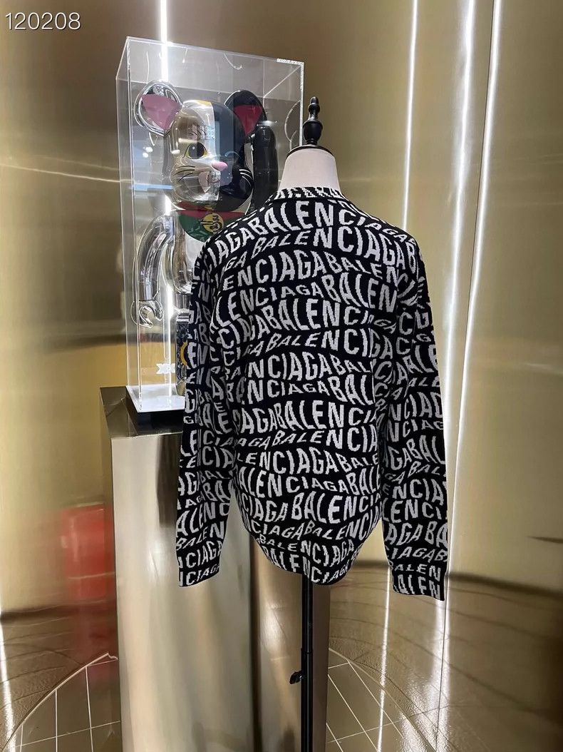 Balenciaga Balenciaga All-over slogan letter logo crew-neck knitted s Size US XS / EU 42 / 0 - 2 Thumbnail