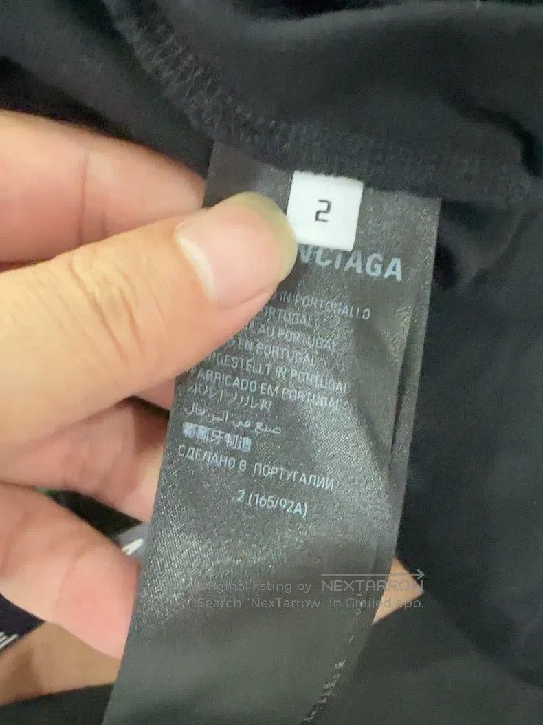Balenciaga Balenciaga Black Shadow Lettering Short Sleeve T-Shirt Size US M / EU 48-50 / 2 - 3 Thumbnail