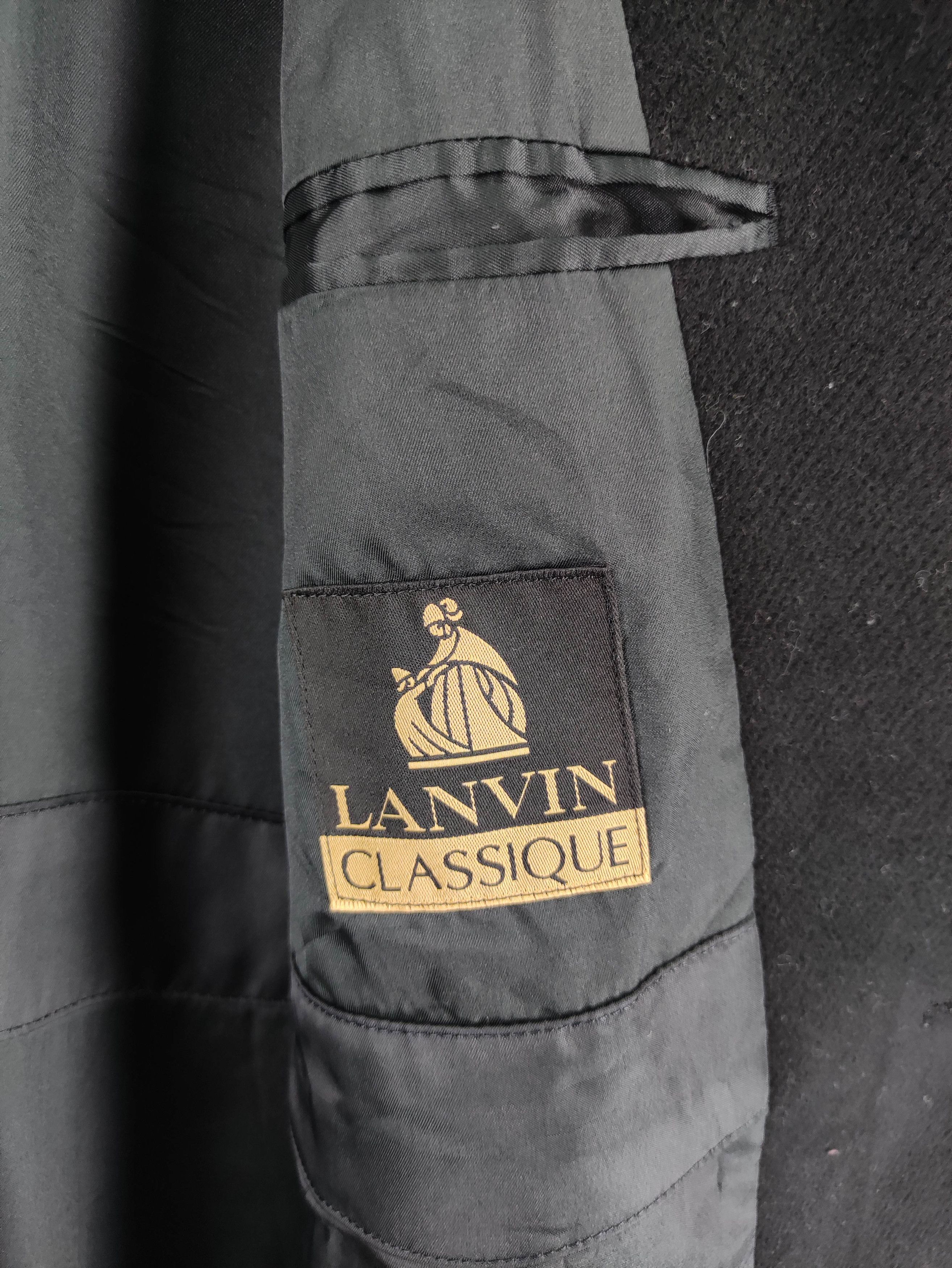 Lanvin Vintage Lanvin Classique Wool Long Coat Jacket Size US L / EU 52-54 / 3 - 3 Thumbnail