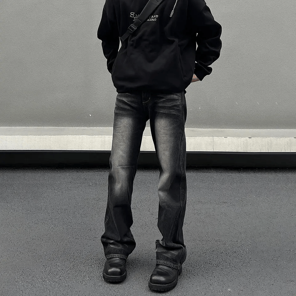 Japanese Brand × Vintage Faded Black Jeans Size US 32 / EU 48 - 2 Thumbnail