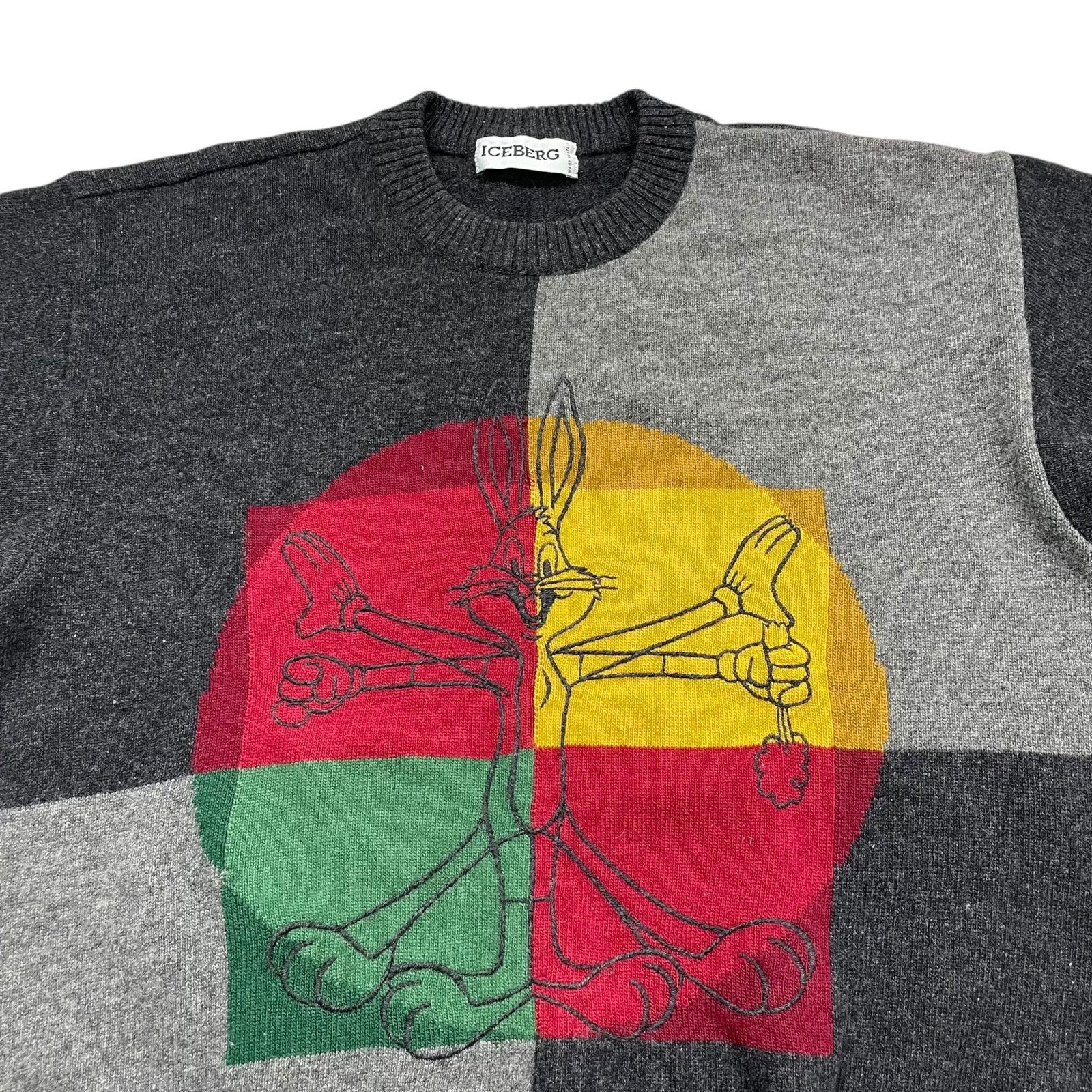 Iceberg VTG 90s BUGS BUNNY VITRUVIAN MAN INSPIRED SWEATER L Size US L / EU 52-54 / 3 - 2 Thumbnail
