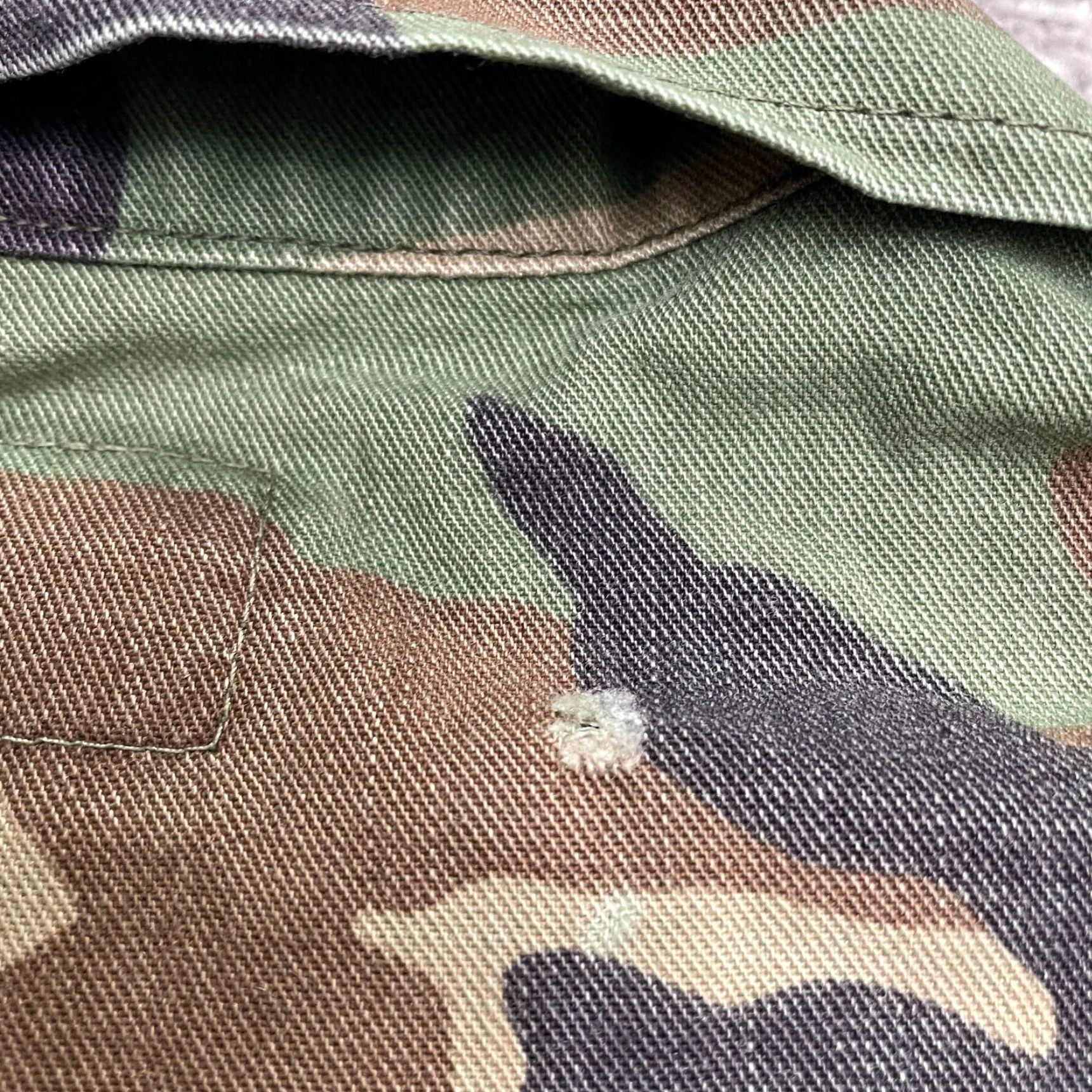 Vintage US Marine Army Military Jacket Mens Small Green Camouflage Button Down Size US 29 - 6 Thumbnail