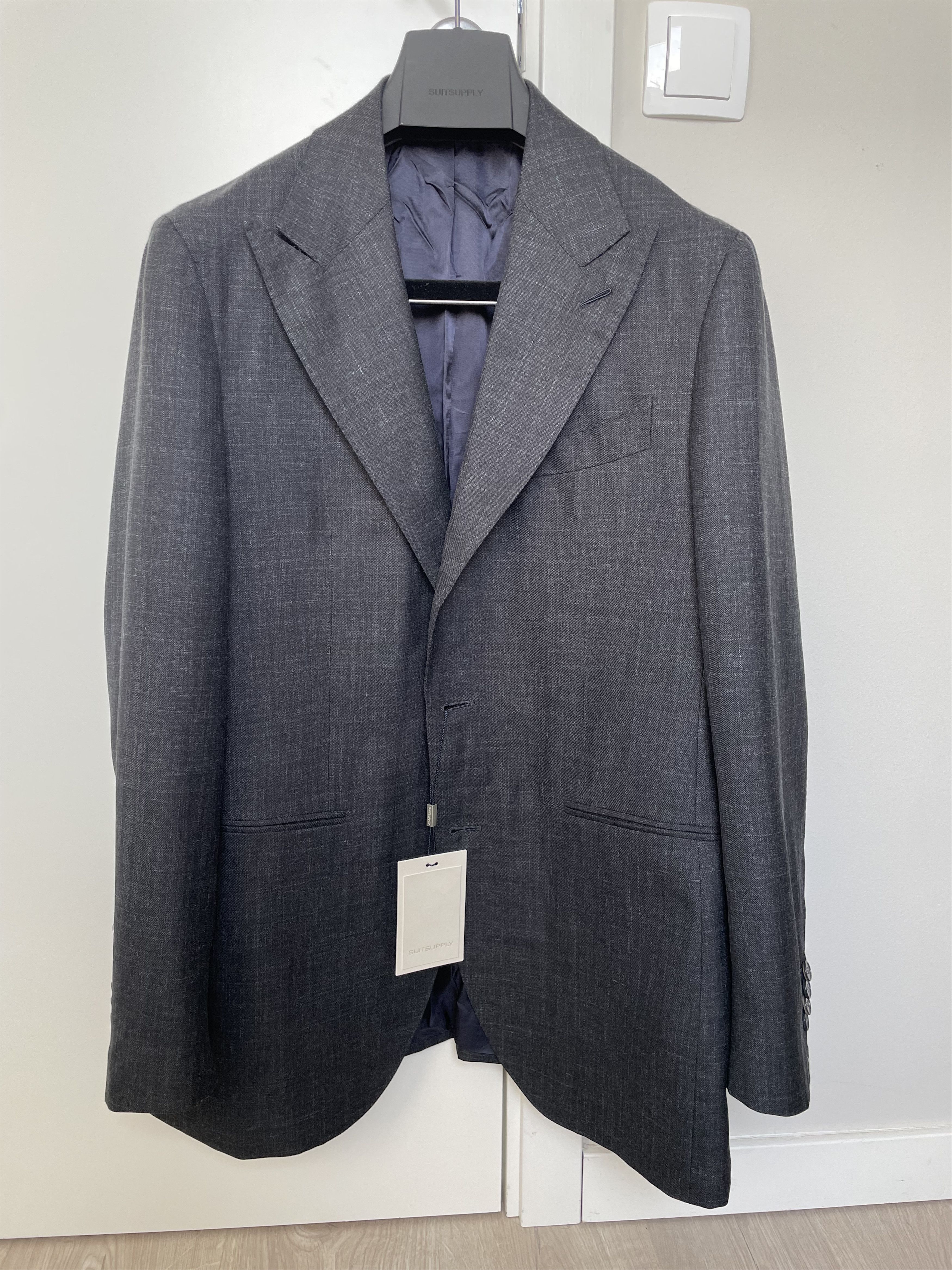Suitsupply NWT Suitsupply charcoal full canvas jacket, size 40R\EU50 Size 40R - 1 Thumbnail