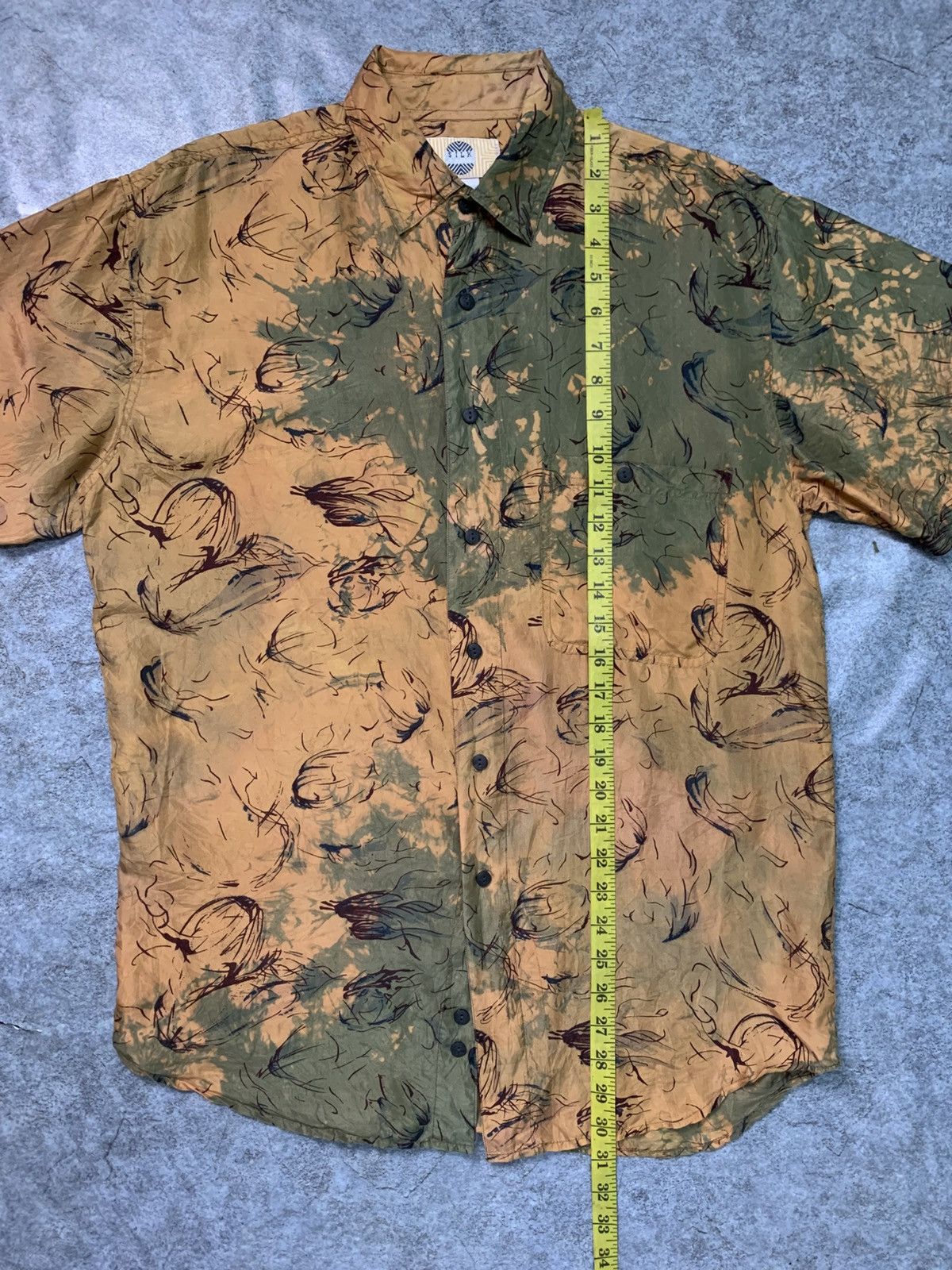 SikSilk Rare Design Vintage Silk Uomo Short Sleeve Button Ups Shirt Size US S / EU 44-46 / 1 - 7 Thumbnail