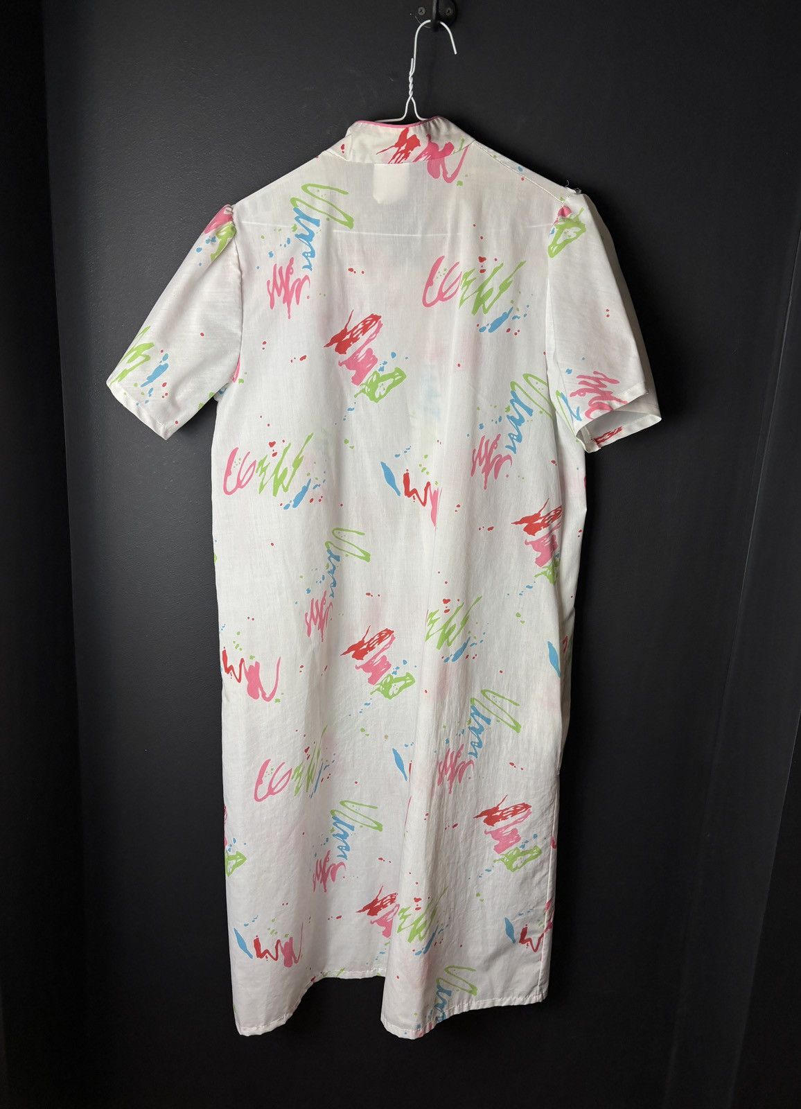 Vintage 1980s Vintage Sleep Gown Art Attack Ugly Print Frock Dress Size S / US 4 / IT 40 - 12 Thumbnail