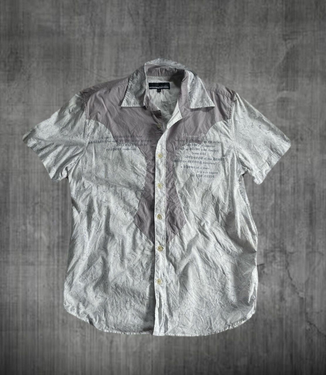 If Six Was Nine 2000s Japanese archive Vkei Floral Poem Button Shirts Y2K Size US M / EU 48-50 / 2 - 1 Thumbnail