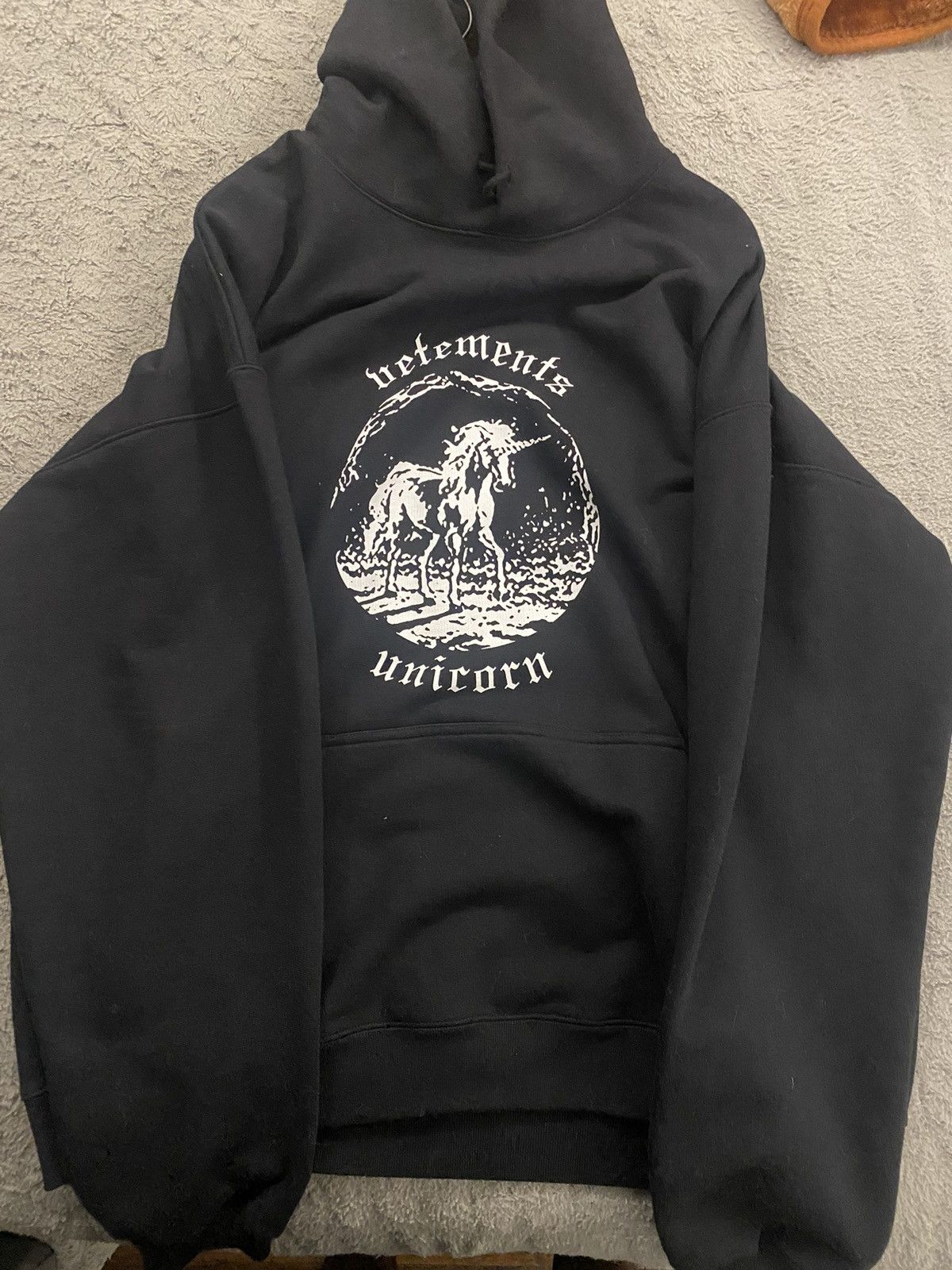 image of Vetements Unicorn Edition Hoodie in Black, Men's (Size XL)