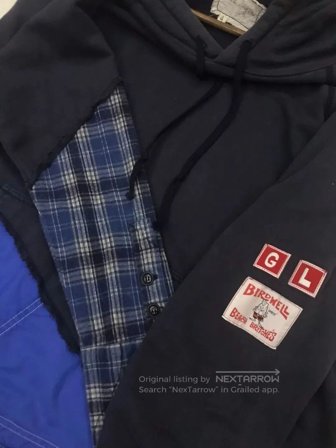 Greg Lauren layered hooded sweatshirt with unique details. Size US XL / EU 56 / 4 - 3 Thumbnail