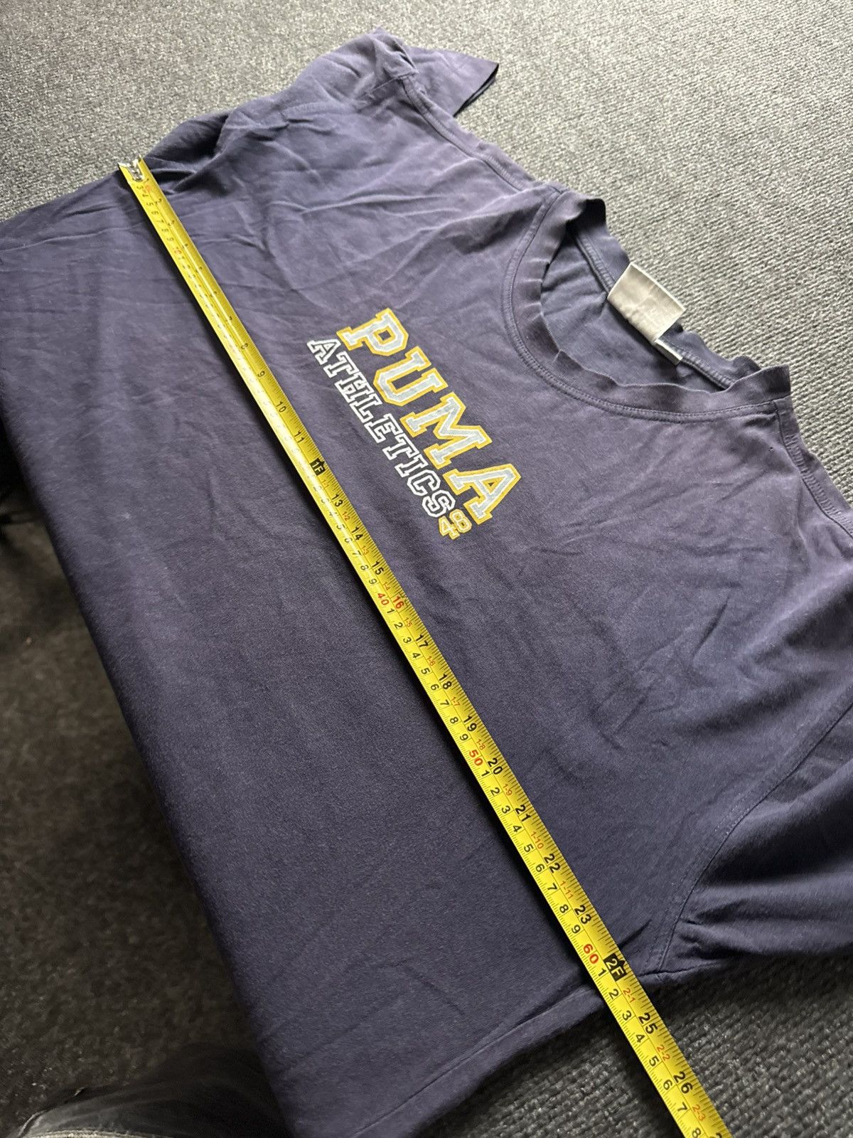 Puma Retro 00s Puma Athletics Tee Navy L Y2K Vintage Logo Shirt Size US L / EU 52-54 / 3 - 16 Thumbnail