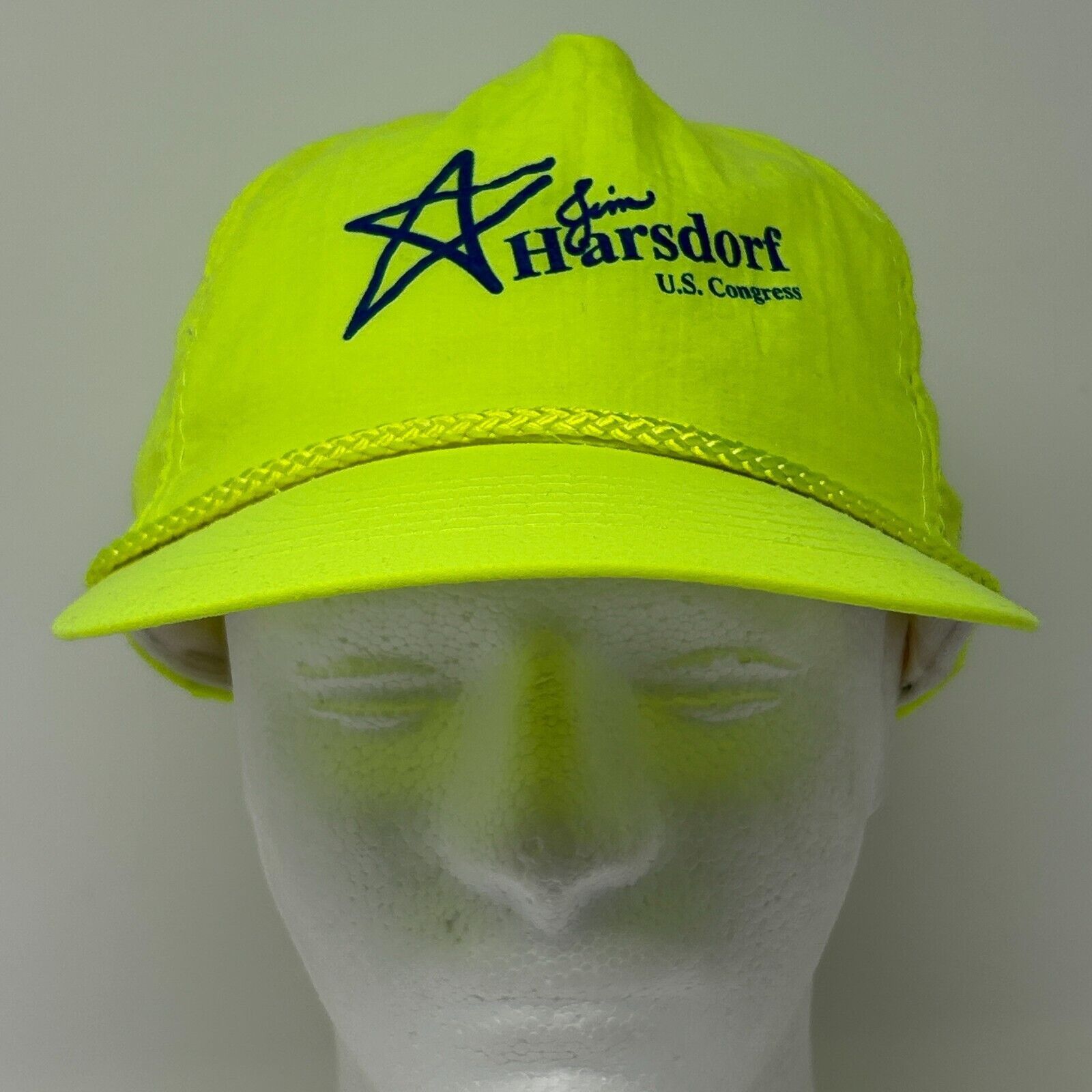Otto Vintage 90s Jim Harsdorf US Congress Hat Baseball Cap Yellow Size ONE SIZE - 2 Thumbnail