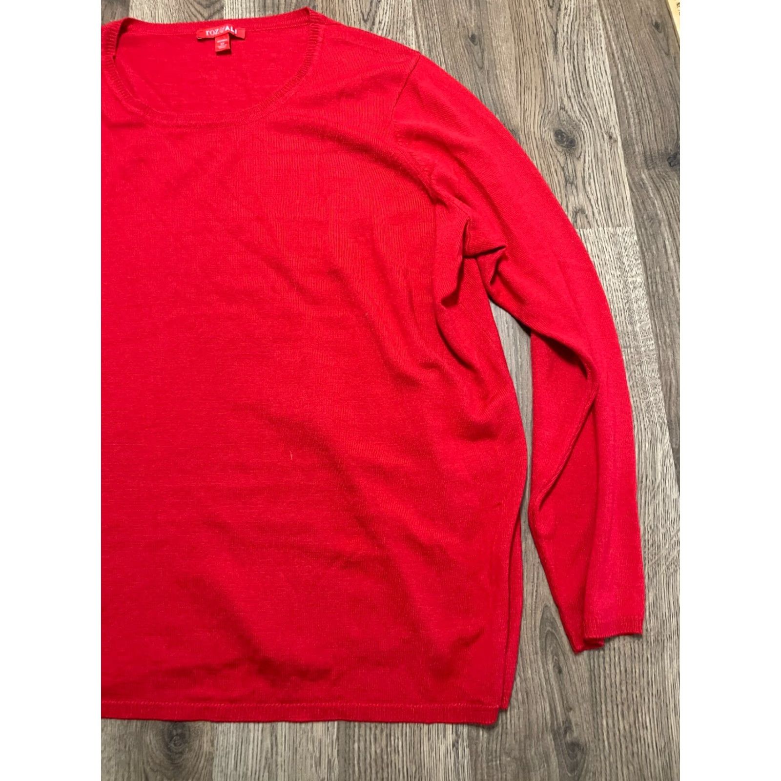 Vintage Roz And Ali Shirt Women's Plus Size 3X Red Long Sleeve Shirt Women 3X Red Long Sleeve Basic Modern Casual Fall Spring Summer 3X Mens? Size XXL / US 16-18 / IT 52-54 - 4 Thumbnail