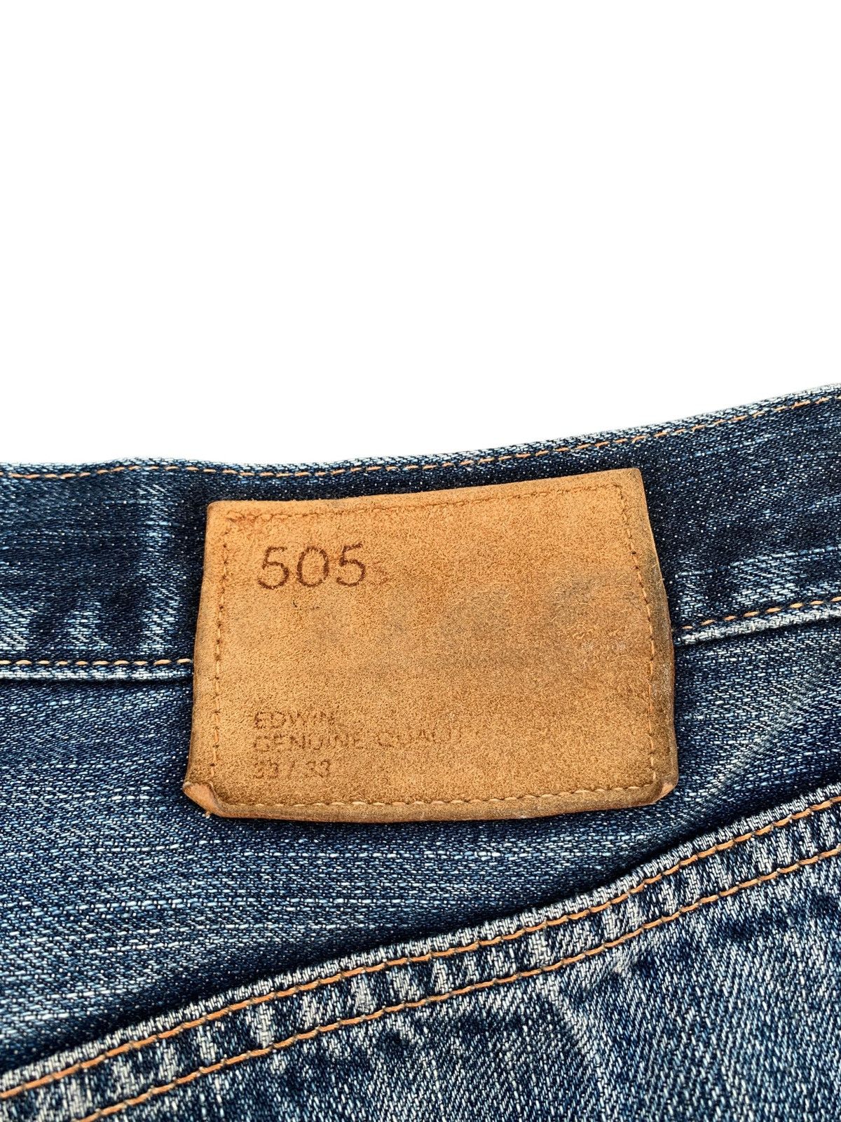 Edwin VINTAGE EDWIN 505 SELVEDGE FADED & RUSTY DISTRESSED DENIM Size US 32 / EU 48 - 10 Thumbnail