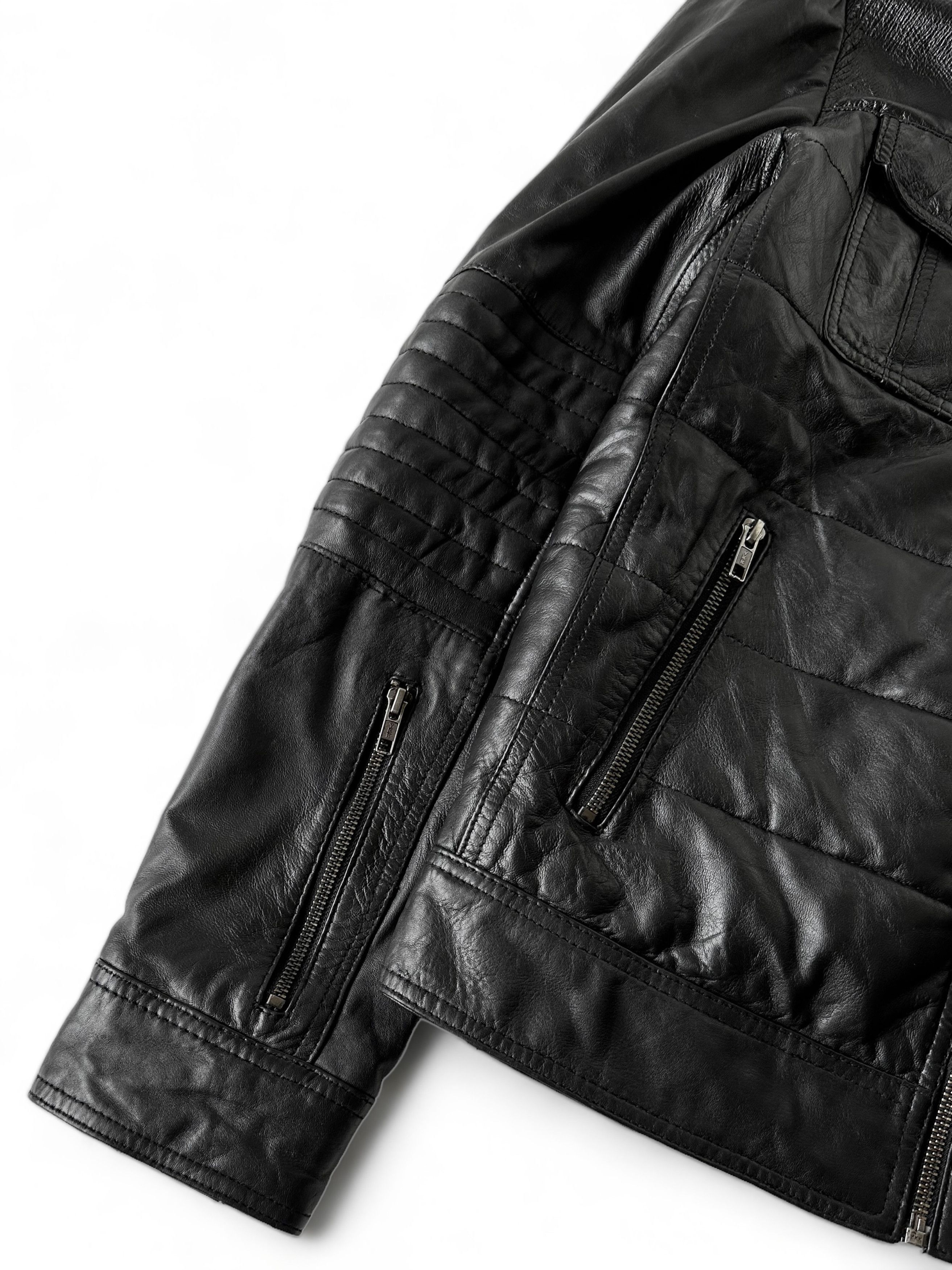 Allsaints Goosecraft Black Leather Jacket (M) Size US M / EU 48-50 / 2 - 10 Thumbnail