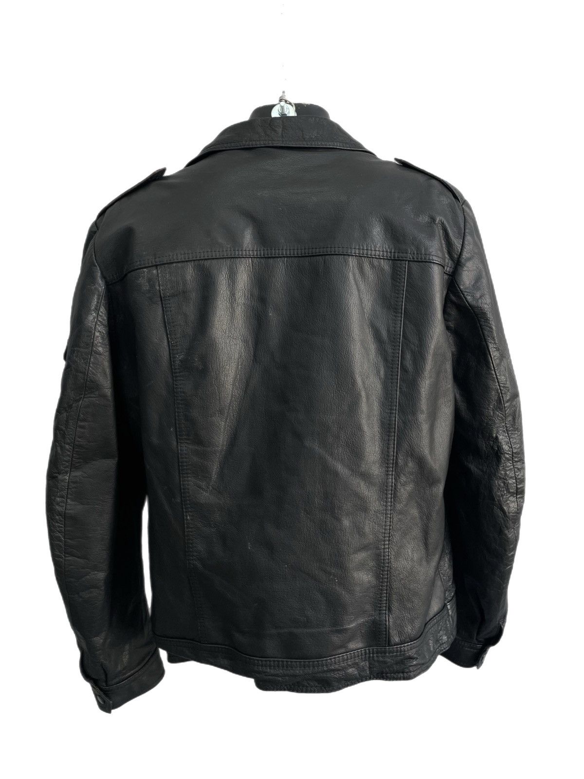 Diesel Vintage POLICE button up japanese leather jacket 90s Size US L / EU 52-54 / 3 - 7 Thumbnail