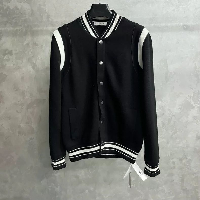 Givenchy Givenchy Latest style black striped baseball jacket with e Size US L / EU 52-54 / 3 - 1 Thumbnail