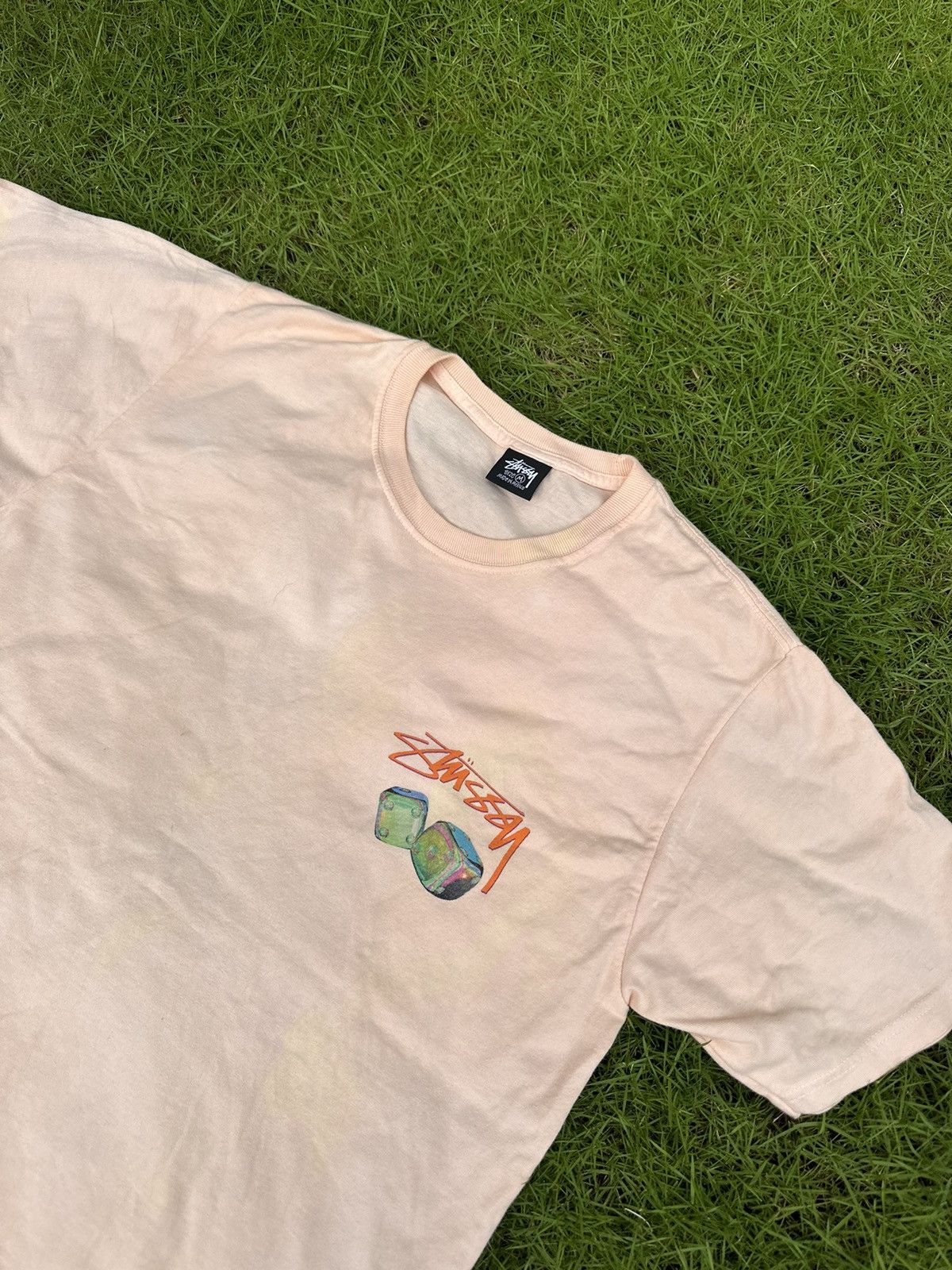 Stussy × Vintage STUSSY VINTAGE IRIDESCENT BIG LOGO STREETWEAR T-SHIRT Size US M / EU 48-50 / 2 - 3 Thumbnail