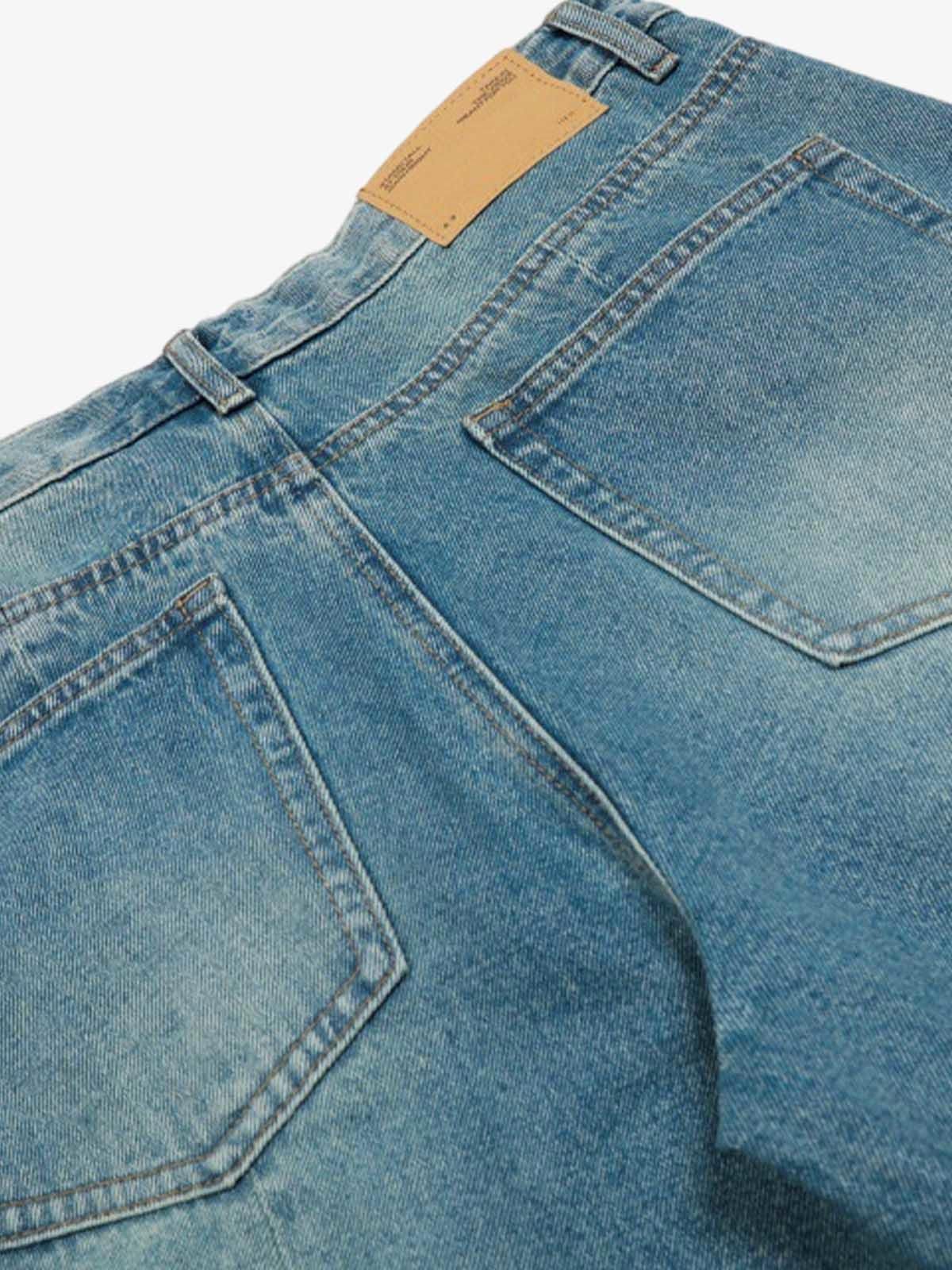 Jean Distressed Washed Multi-Pocket Cargo Jeans Size US 30 / EU 46 - 7 Thumbnail
