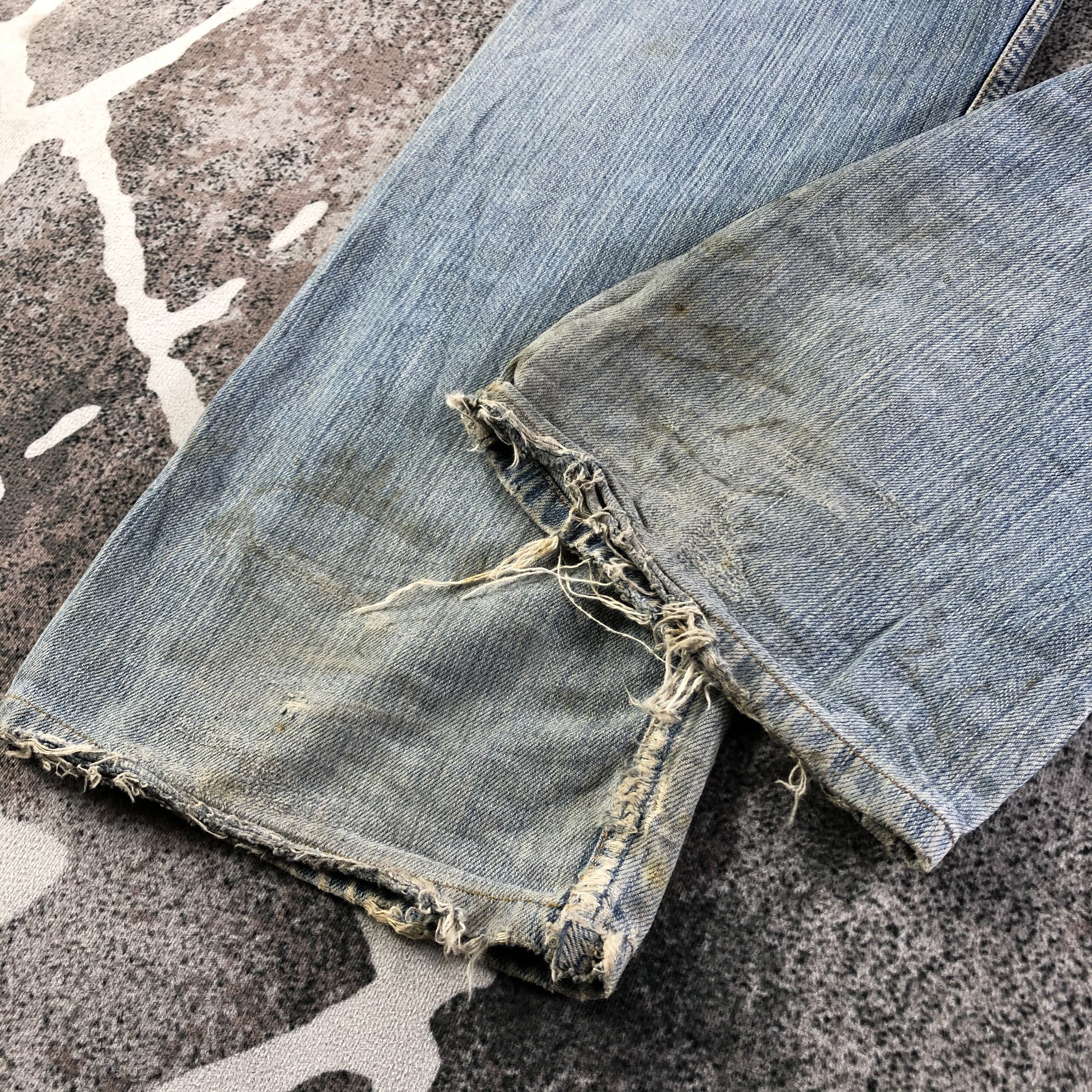 Levi's Vintage Levis 502 Jeans Distressed Denim KJ3001 Size US 29 - 6 Thumbnail