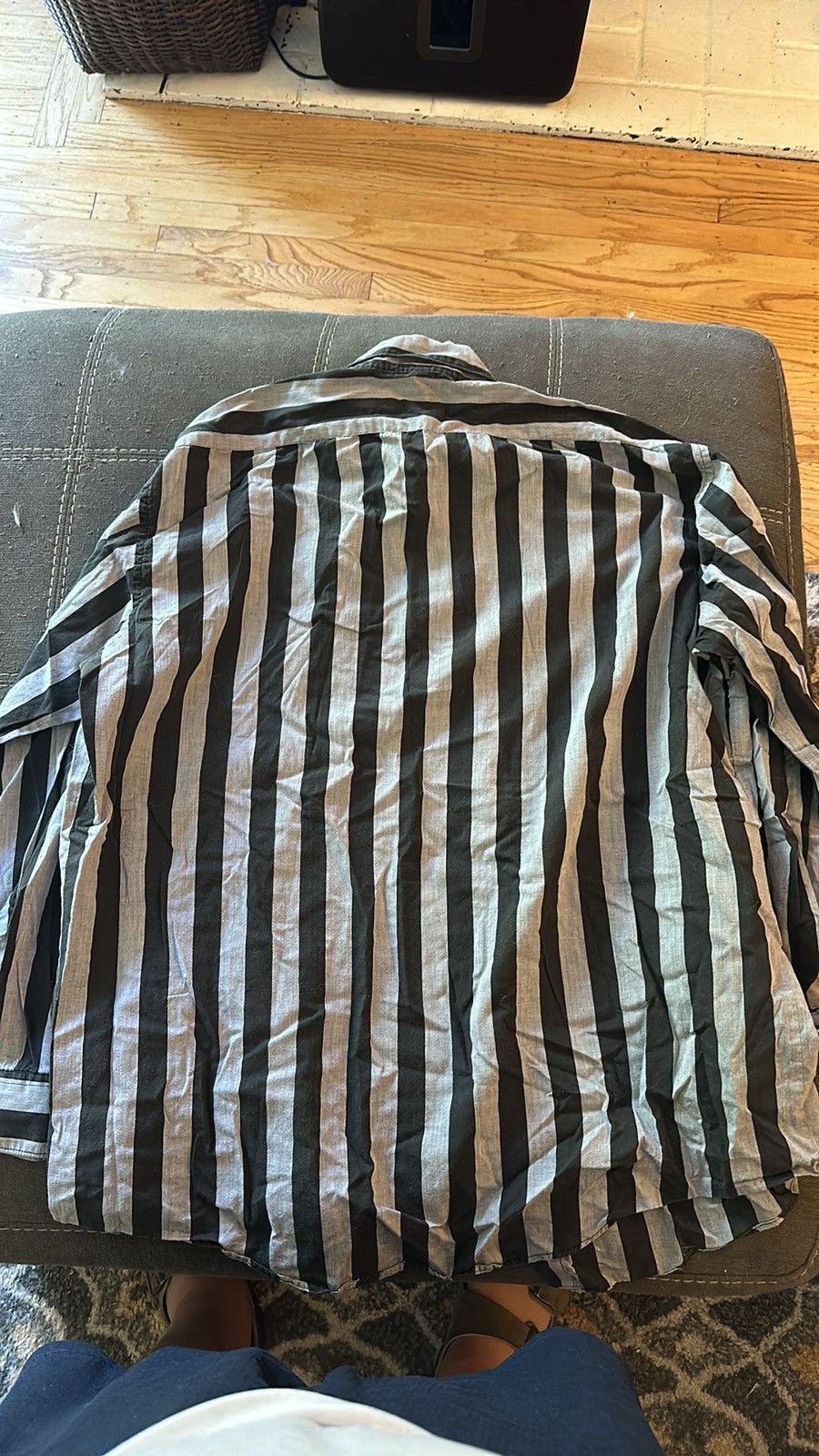 Vintage Vintage 80’s black and gray Impact Button-Up Shirt. Size US XL / EU 56 / 4 - 4 Thumbnail