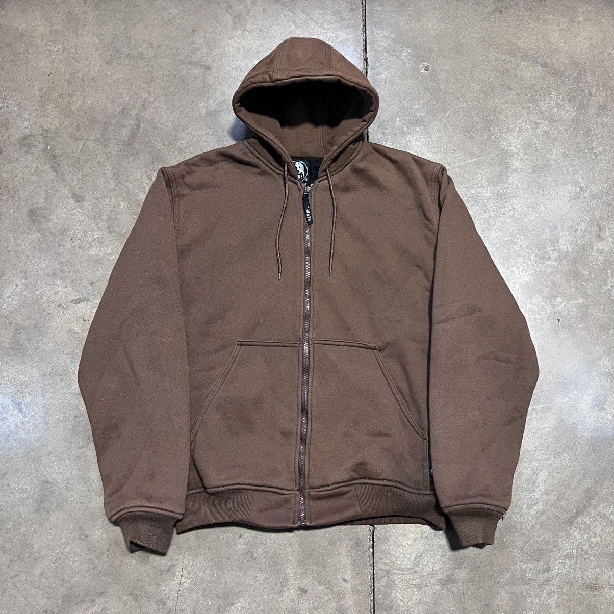 Vintage Vintage Berne Thermal Lined Zip Up Hoodie Double Face Faded Size US L / EU 52-54 / 3 - 3 Thumbnail