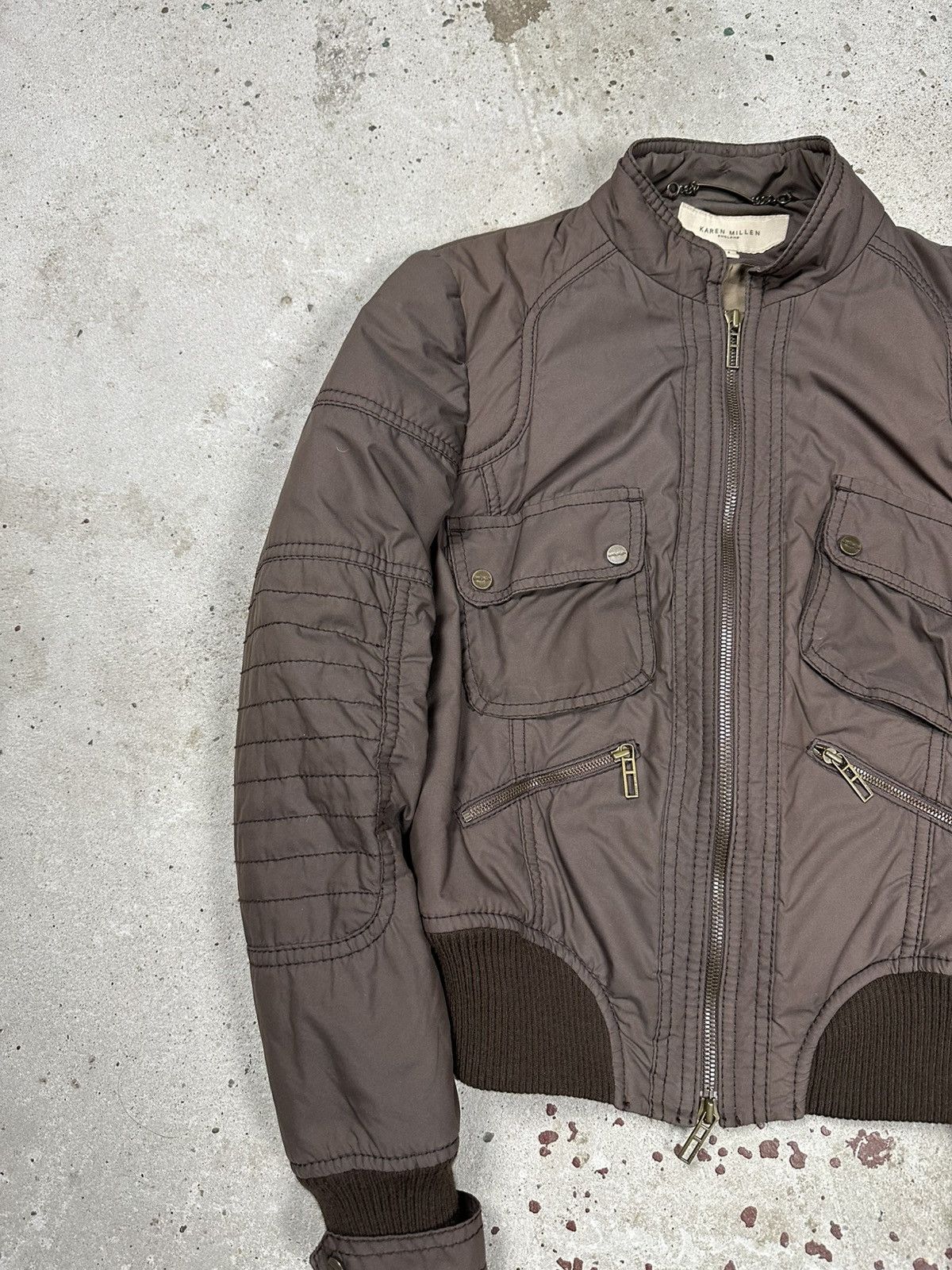 If Six Was Nine Vintage Y2K Brown Utility Japanese Style Bomber Jacket Size US S / EU 44-46 / 1 - 5 Thumbnail