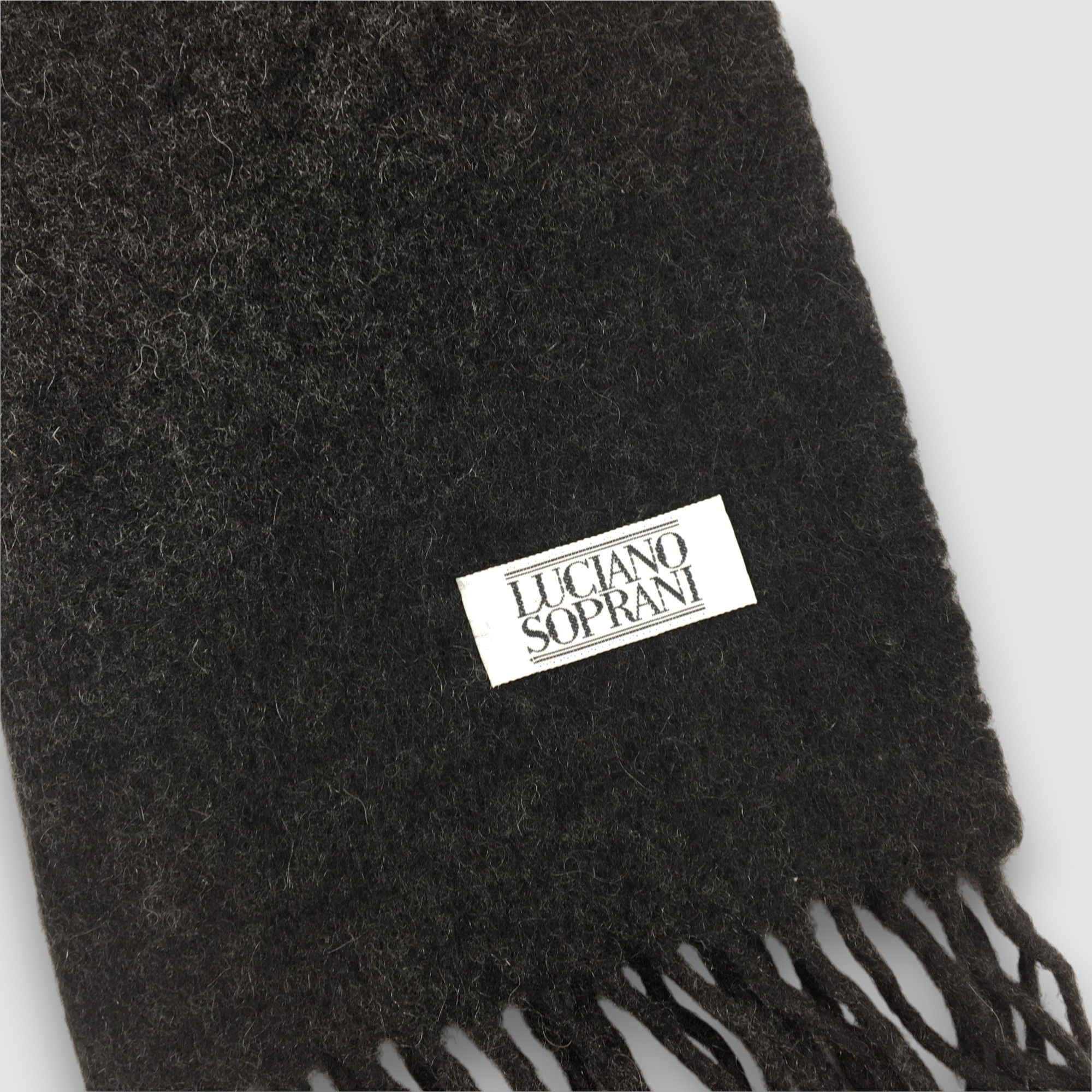 Vintage Vintage Luciano Soprani Scarf Wool Fringe Winter Scarves Size ONE SIZE - 3 Thumbnail