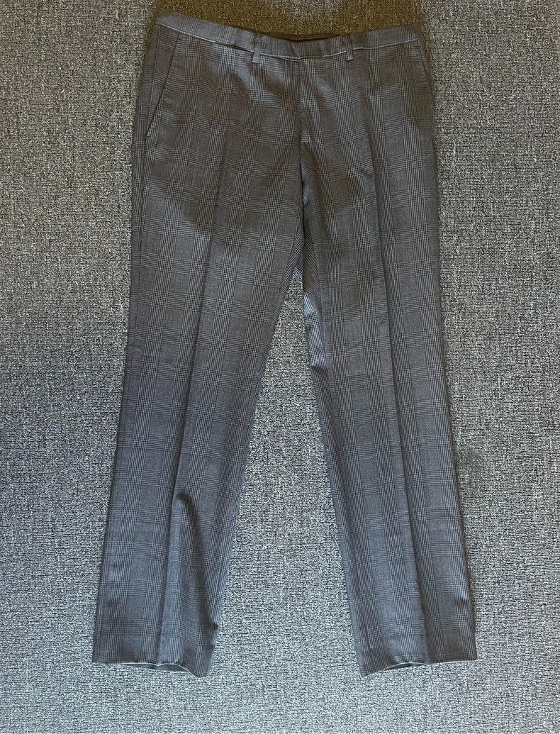 Gucci Gucci Gray Wool Plaid Casual Trousers-yf Size US 44 / EU 60 - 1 Thumbnail