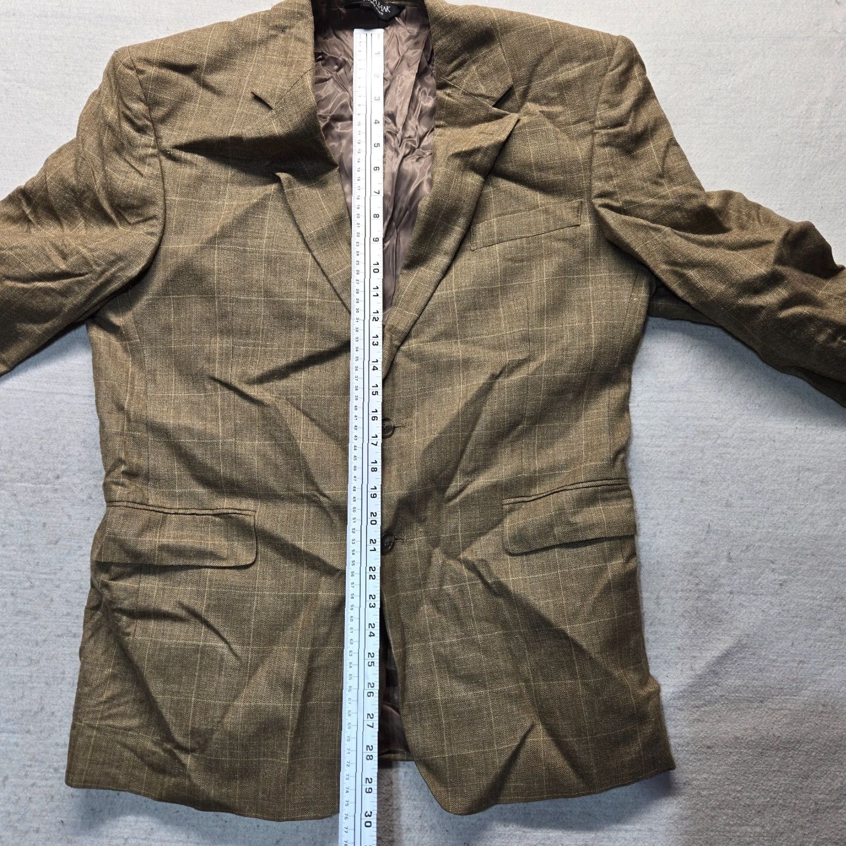 Jos. A. Bank JOS.A.BANK Brown Blazer Jacket Two Button Adult Men's Size 43R Size 46R - 7 Thumbnail