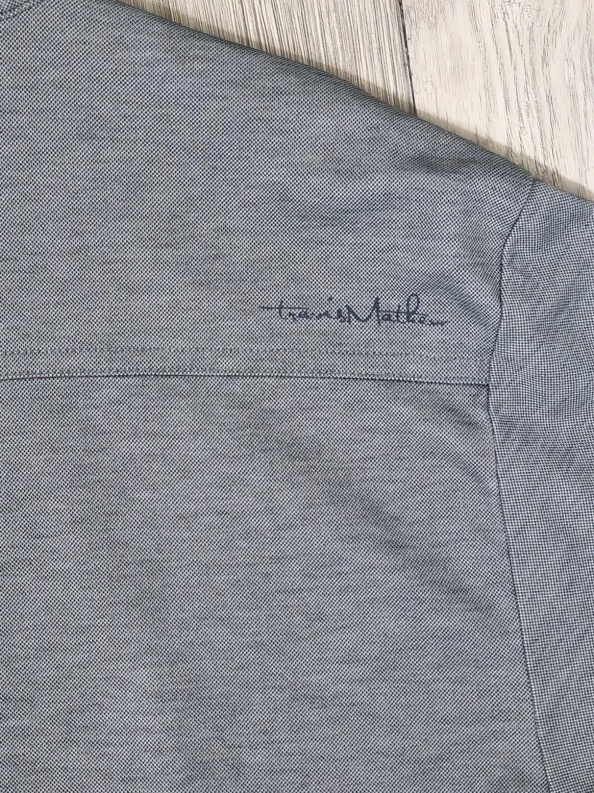 TravisMathew Travis Mathew Mens M Golf Polo Gray Blue Striped Pima#12 Size US M / EU 48-50 / 2 - 6 Thumbnail