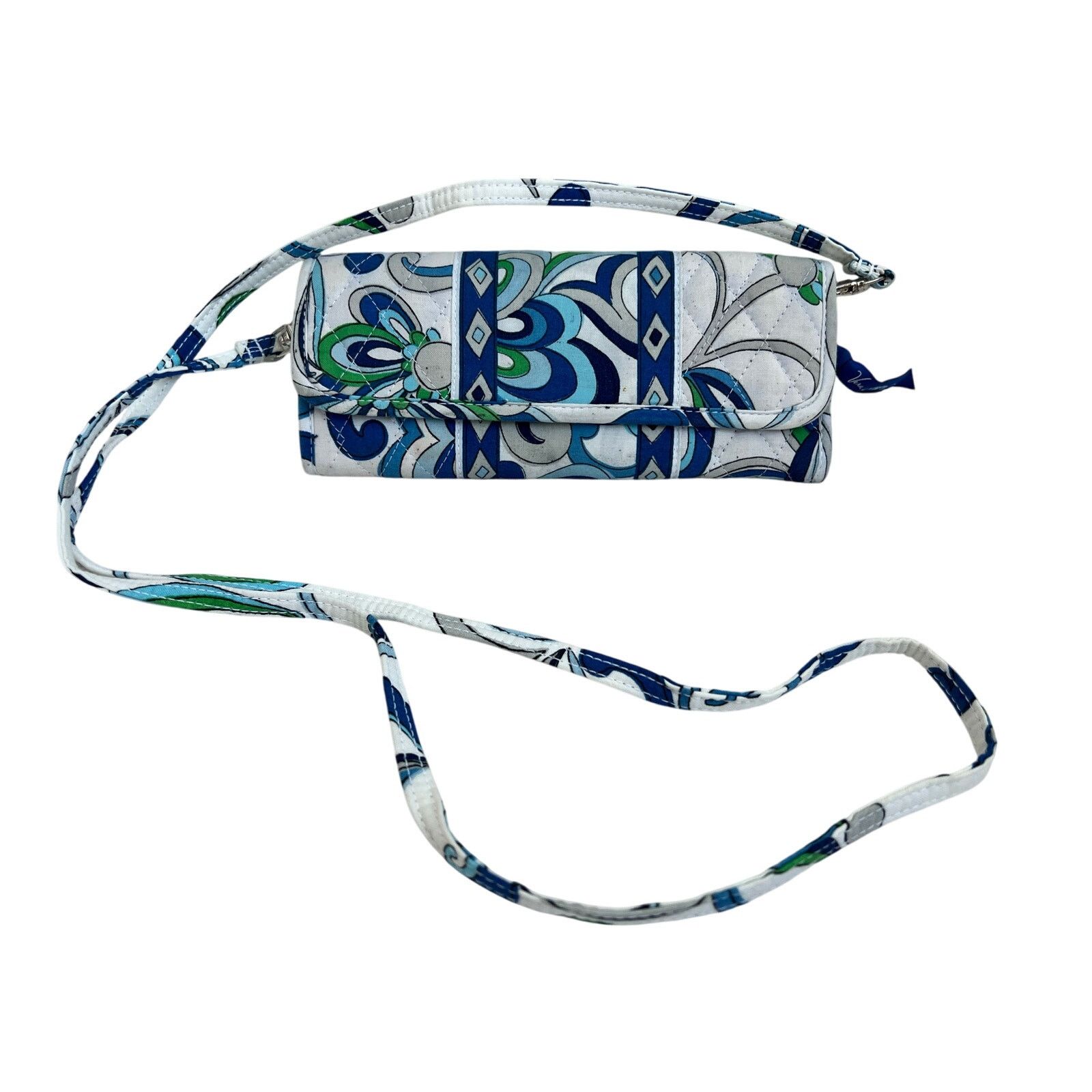 Vera Bradley Vera Bradley Mediterranean White Crossbody Purse/Wallet Size ONE SIZE - 1 Thumbnail