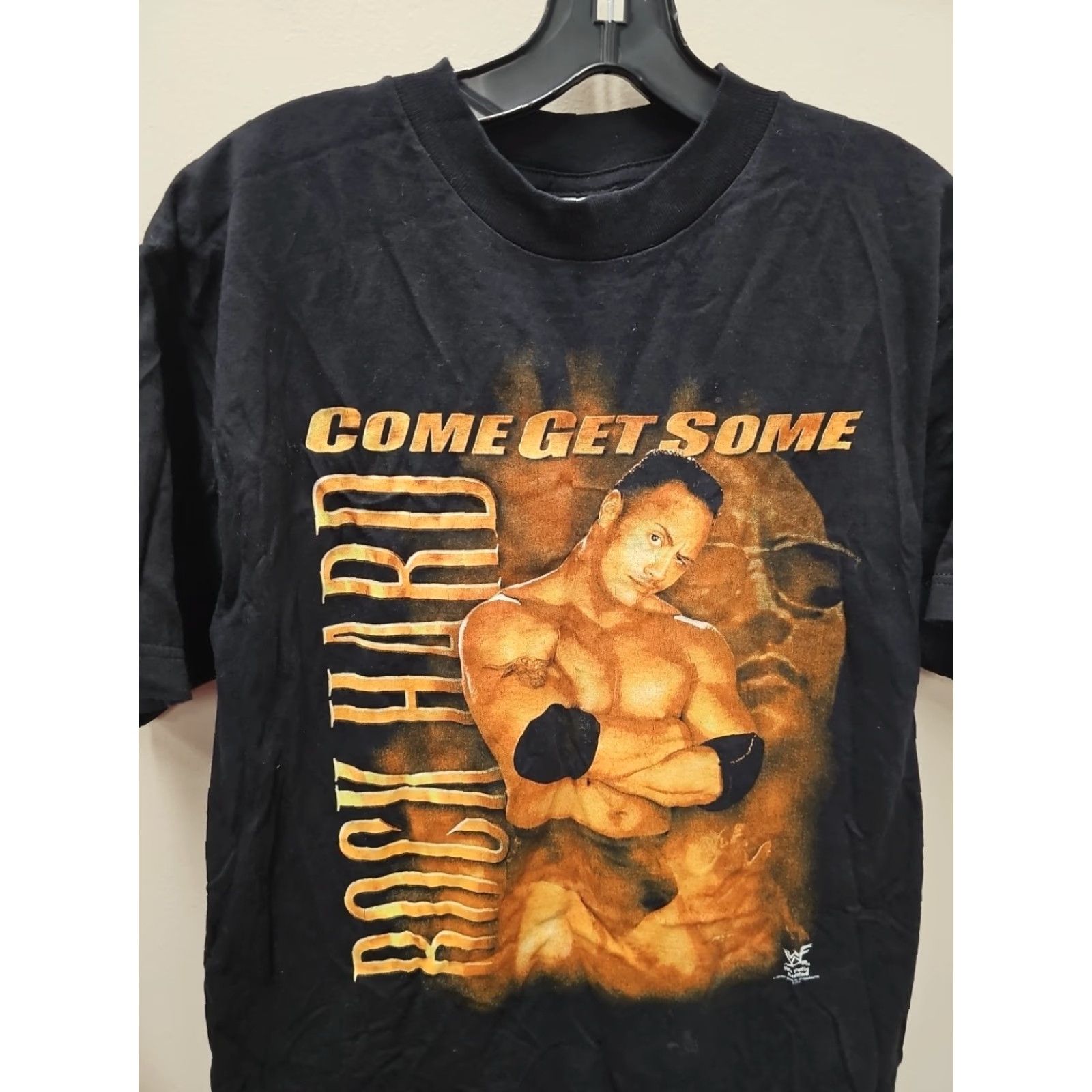 AAA 1998 The Rock WWF "Smell What the Rock Is Cooking" Shirt Medium Black Men T-Shirt Rock AAA Distressed Size US M / EU 48-50 / 2 - 2 Thumbnail