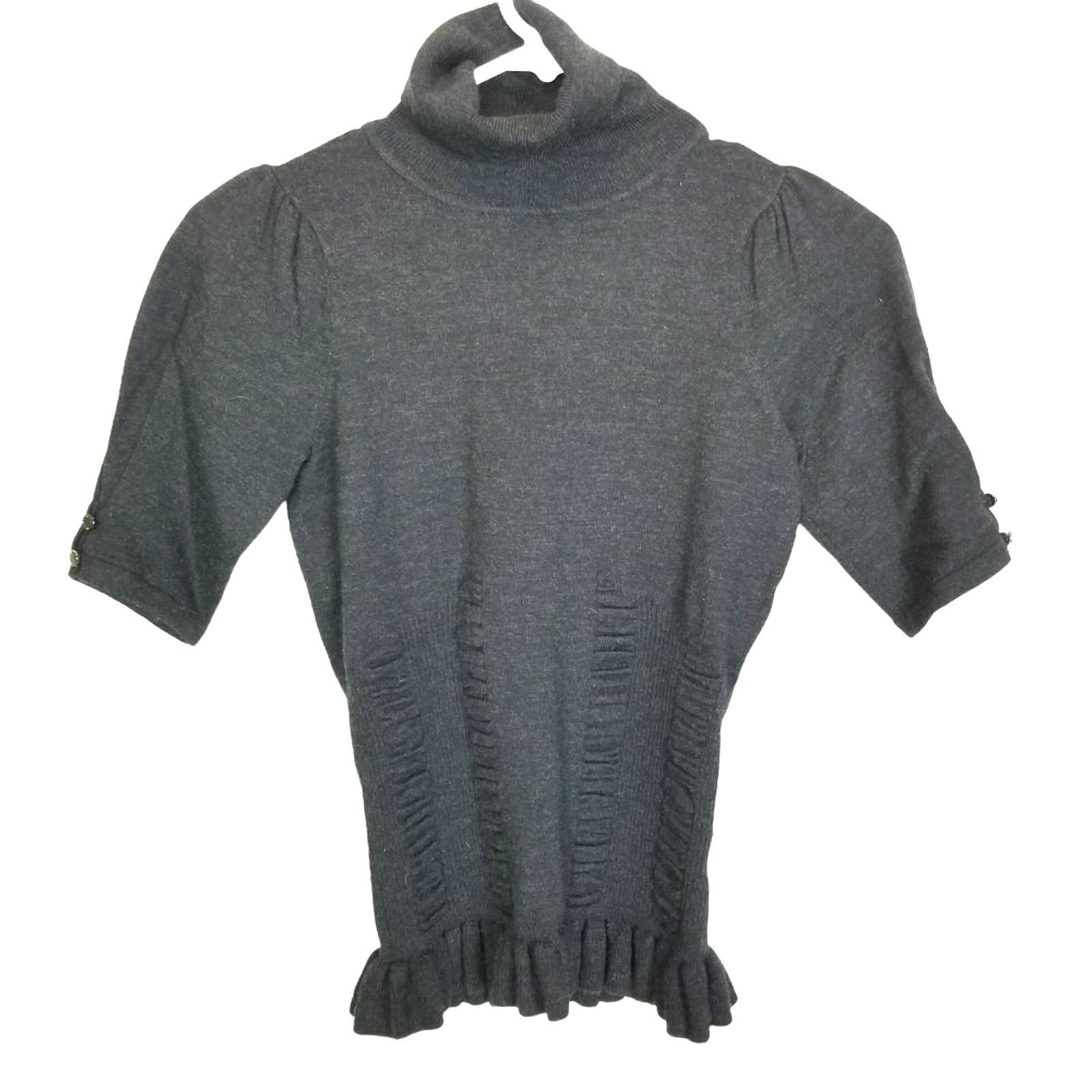Karen Millen Karen Millen Womens Ribbed Turtleneck Sweater XS Whimsigoth Size XS / US 0-2 / IT 36-38 - 1 Thumbnail