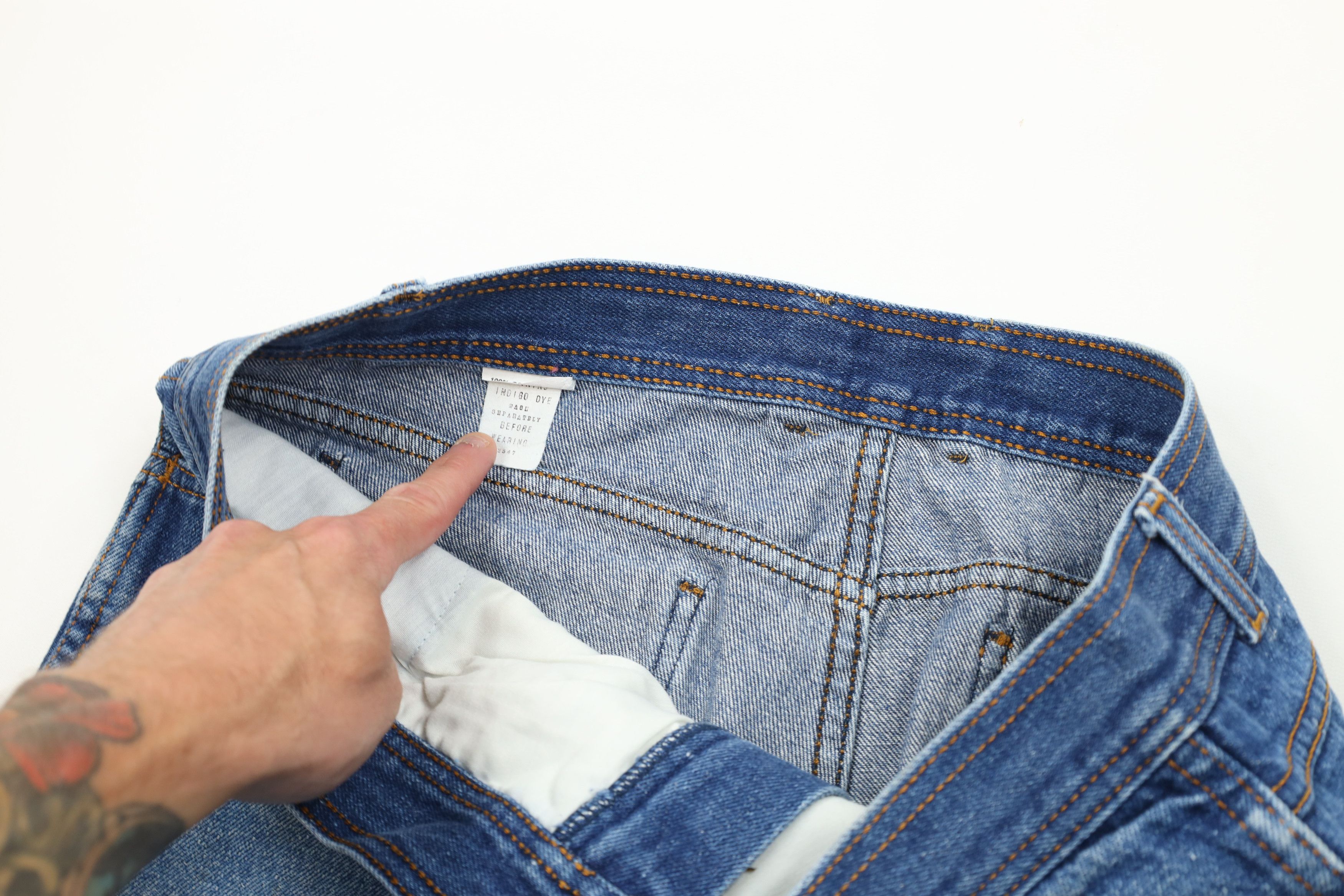 Vintage Vintage 90s Streetwear Flared Wide Leg Denim Jeans Blue Size US 34 / EU 50 - 11 Thumbnail