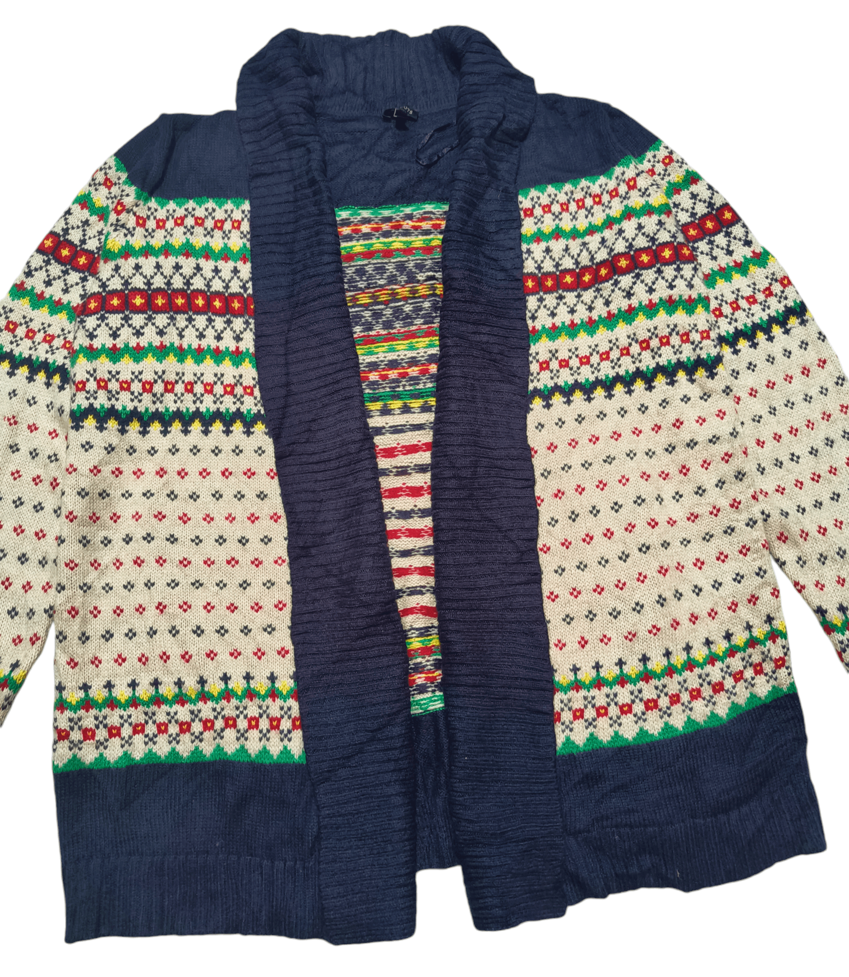 Other Vintage TALBOTS Aztec Ethnic Motifs Knit Long Outer Sweater Size US L / EU 52-54 / 3 - 2 Thumbnail