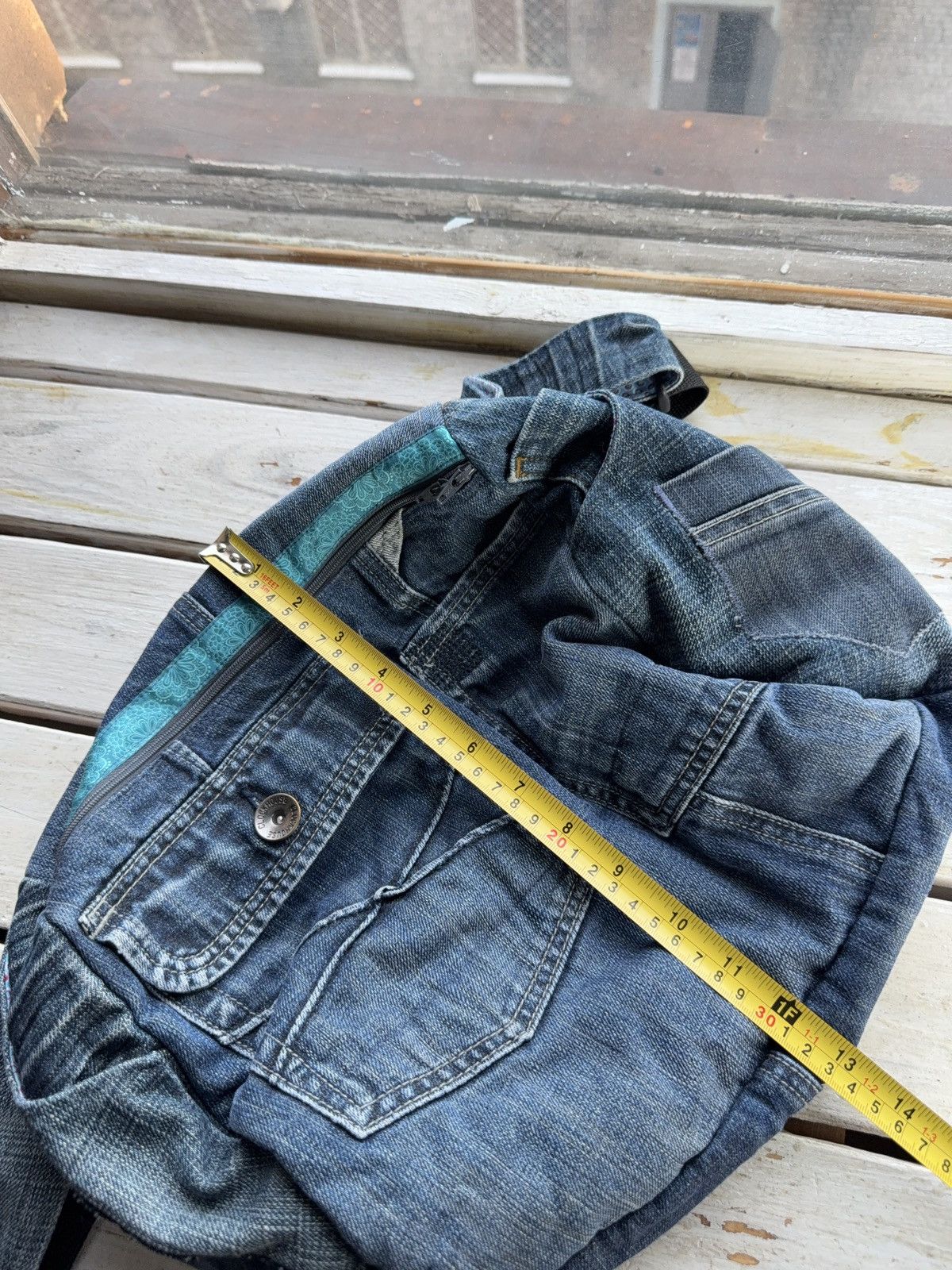Japanese Brand Denim Avant Garde Shoulder Bag Y2K Vintage Jeans Patchwork Size ONE SIZE - 9 Thumbnail