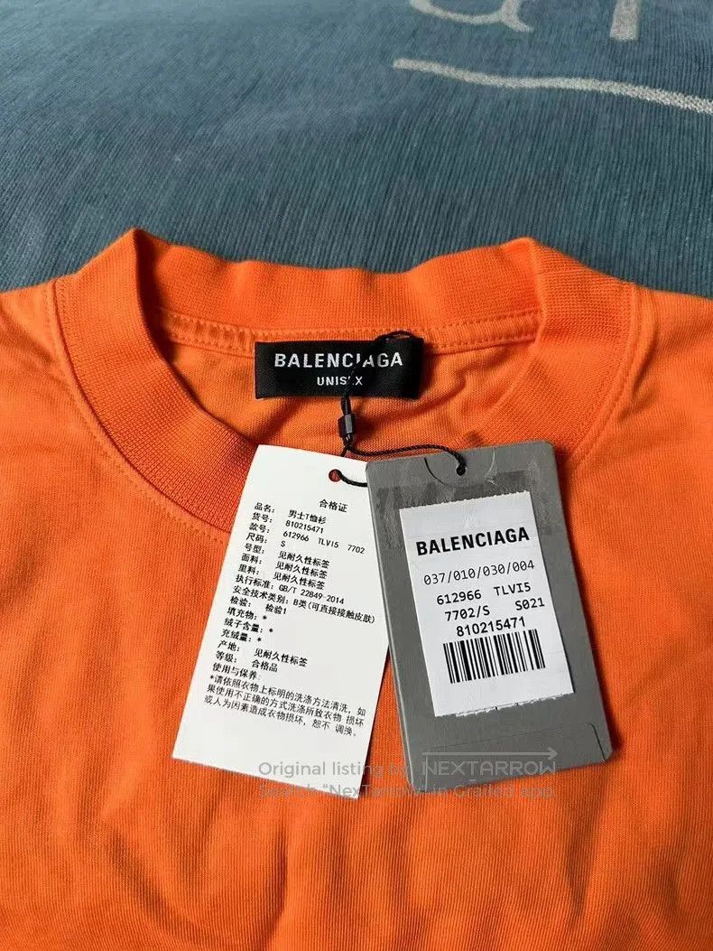 Balenciaga Balenciaga Embroidered Logo Short Sleeve. Size US S / EU 44-46 / 1 - 3 Thumbnail