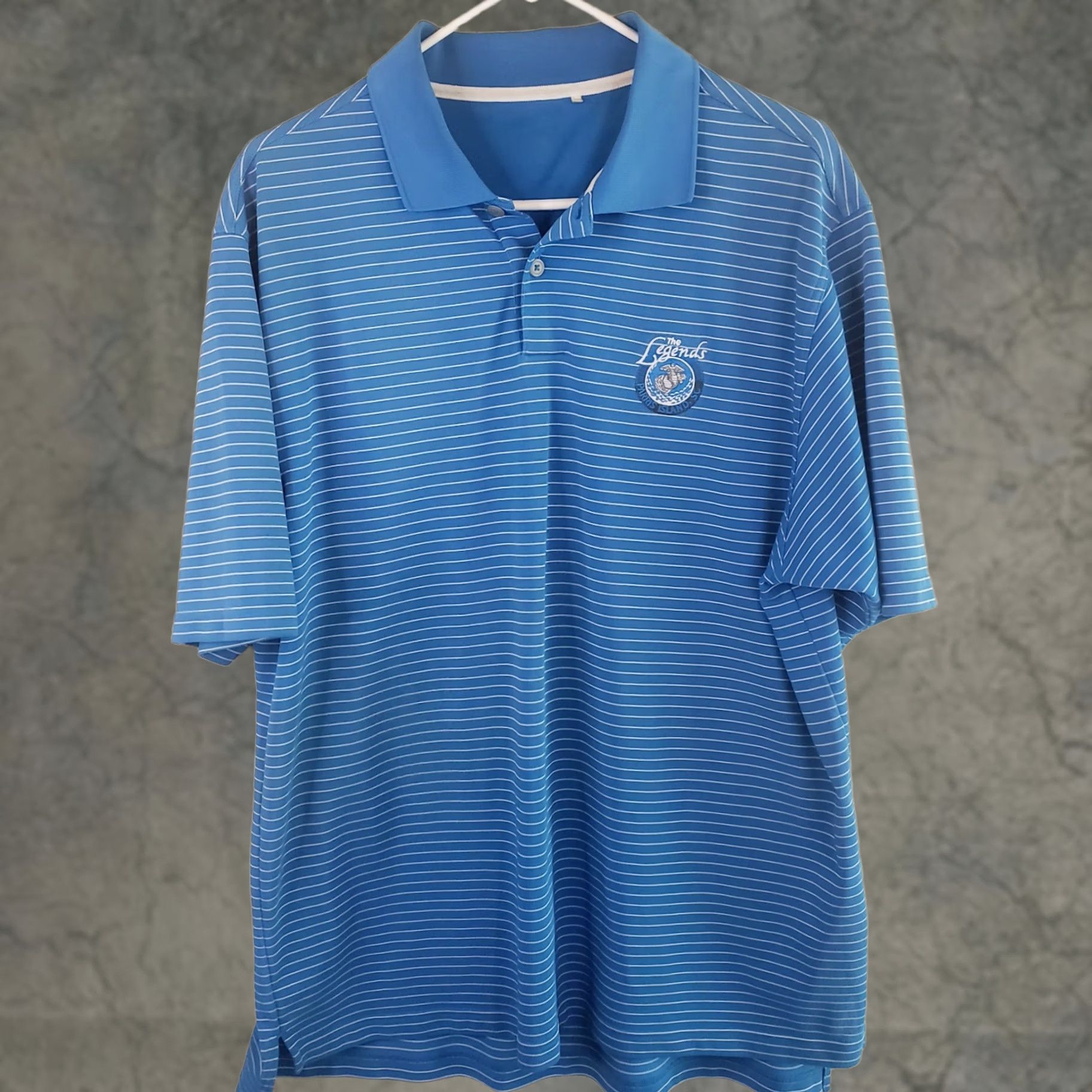 Adidas Adidas Legends Golf Course Parris Island Golf Polo Shirt Mens Size L Blue Size US L / EU 52-54 / 3 - 1 Thumbnail