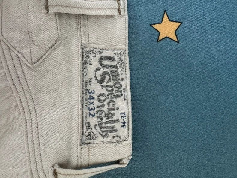 Freewheelers Freewheelers DERRICKMAN CLASSIC HERHINGON PATTERN WHITE WE Size US 34 / EU 50 - 3 Thumbnail