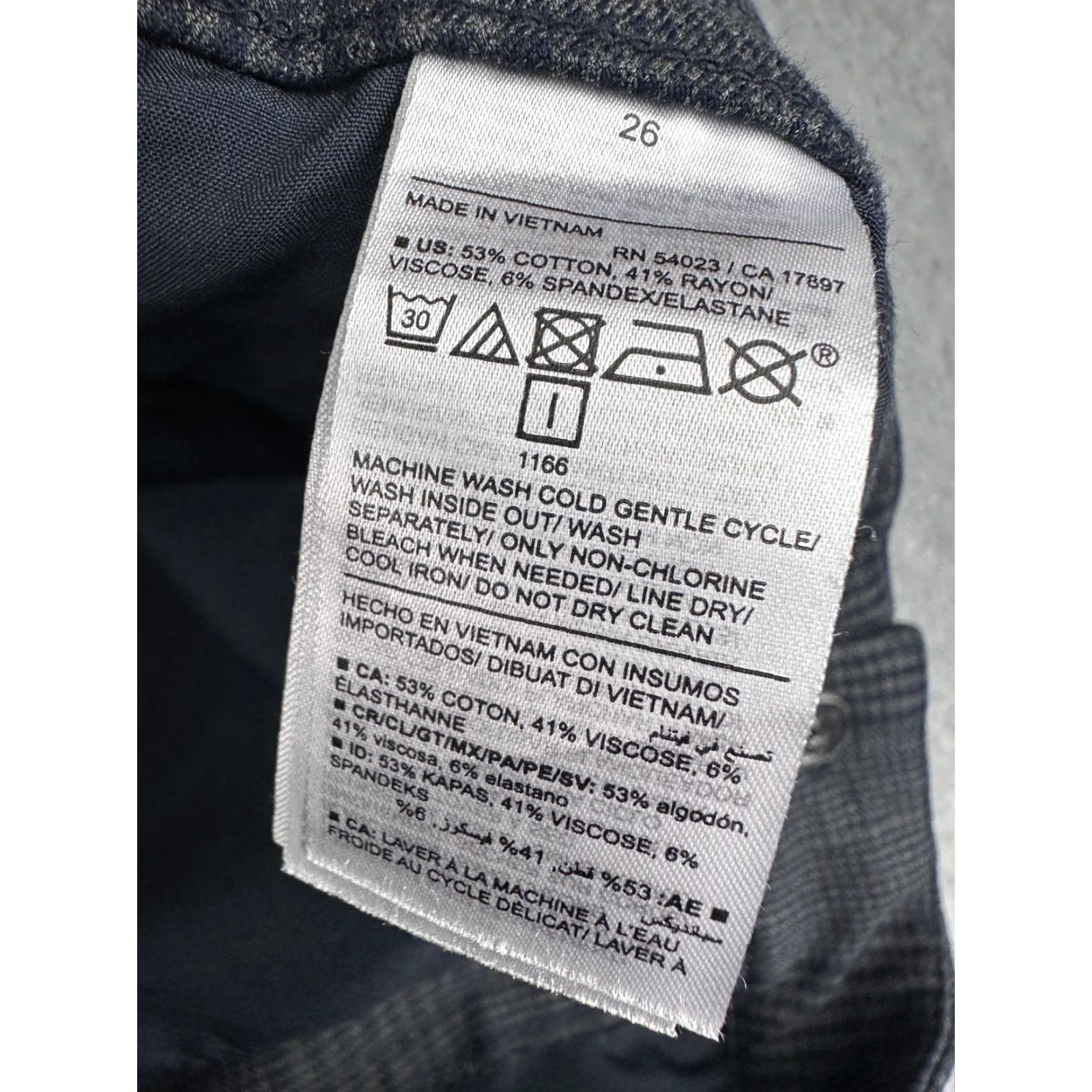 Old Navy Old Navy Womens Pants 26 Gray High Rise Pixie Ankle Slim Plaid Stretch Work Size 26" / US 2 / IT 38 - 3 Thumbnail