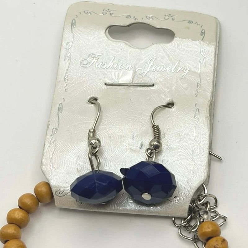 Other Blue Beaded Earring & Necklace Bundle Size ONE SIZE - 2 Thumbnail
