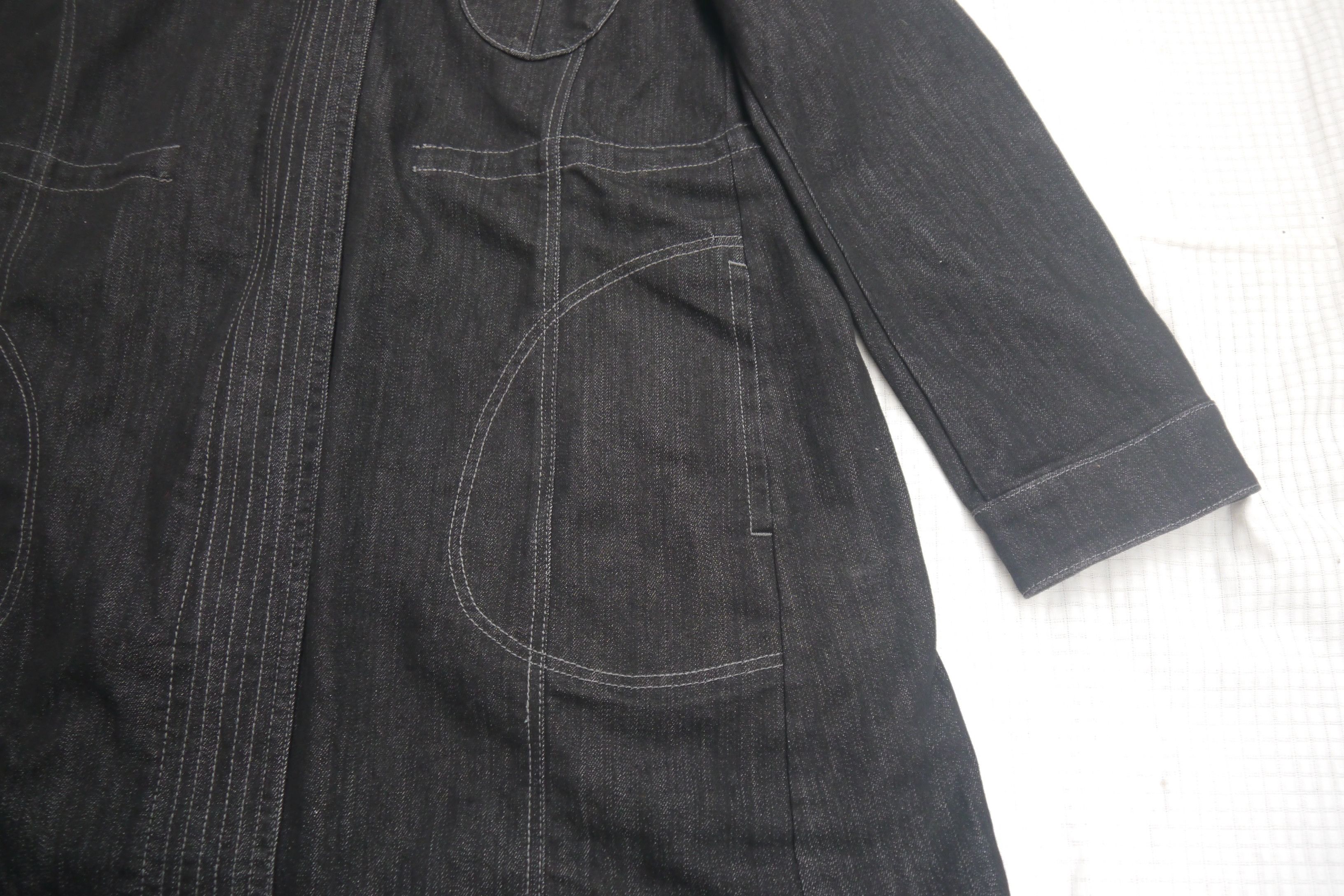 Japanese Brand (J775) Denimus Japan Black Stretch Denim Hood Women Coat XL Size XL / US 12-14 / IT 48-50 - 12 Thumbnail