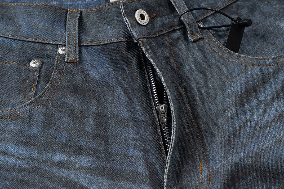Jean × Vintage Distressed Dirty Blue Ripped Jeans Size US 33 - 4 Thumbnail