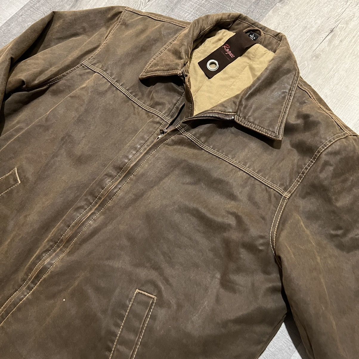 Rogue Rogue By Reilly Olmes Brown Canvas Collared Full Zip Jacket Size US L / EU 52-54 / 3 - 4 Thumbnail